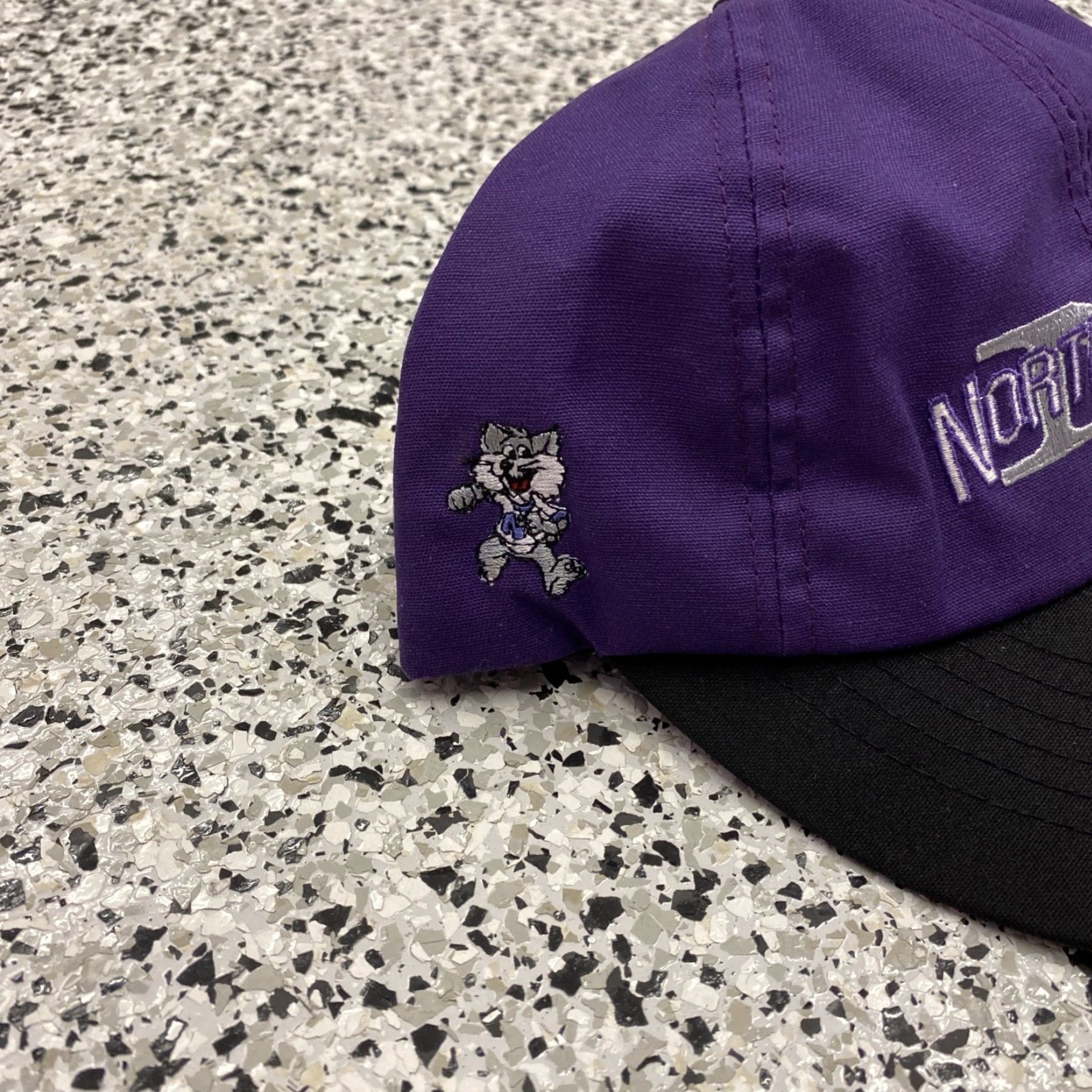 Vintage VINTAGE Northwestern Wild Cats Cap America Snapback Hat Purple Made USA Unisex Adults One Size 90s USA Adjustable Lightweight Hat Size ONE SIZE - 2 Thumbnail