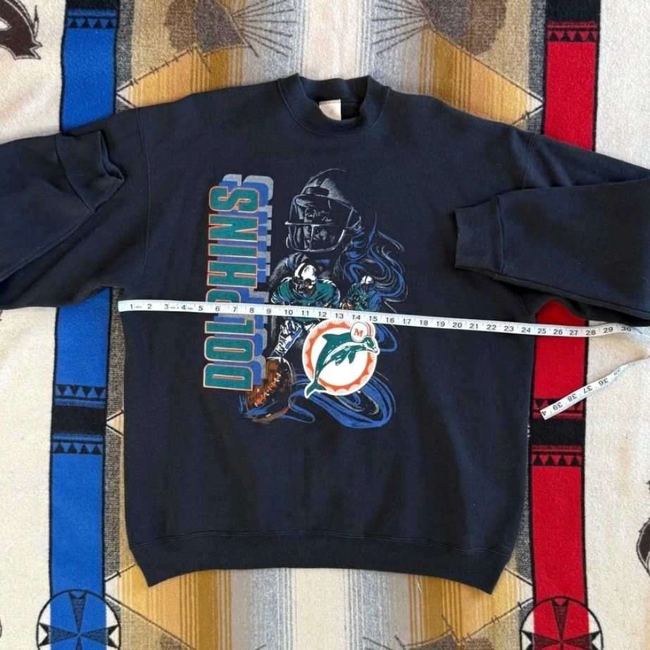 NFL VINTAGE Miami Dolphins Crewneck Sweatshirt NFL Football USA Made XL Black Men Sweatshirt 90s Sports NFL Football Size US XL / EU 56 / 4 - 5 Thumbnail