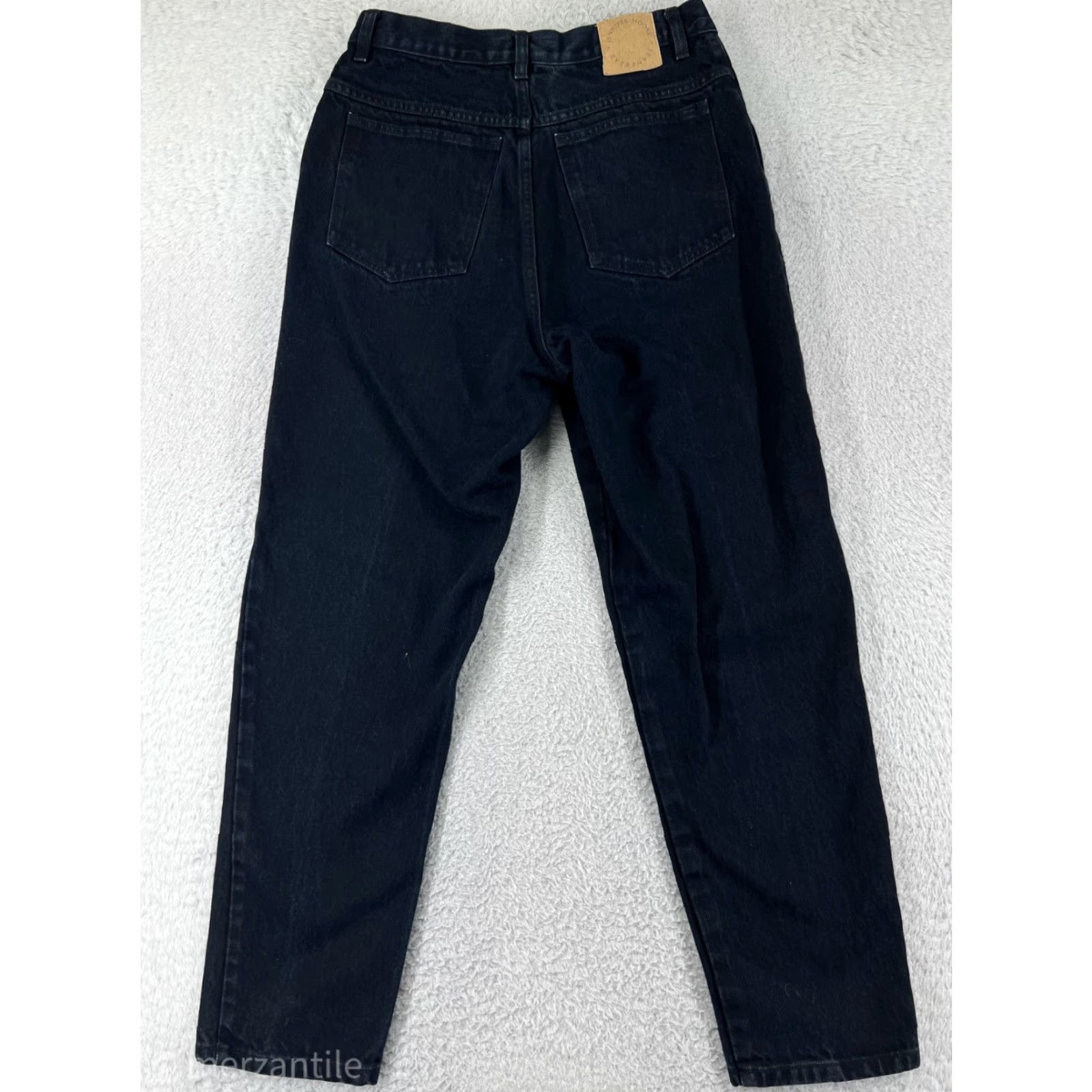 MooRER JENNIFER MOORE Jeans Womens 12 Black High Rise Straight 100% Cotton 5-Pocket Design Size 34" / US 12 / IT 48 - 2 Thumbnail