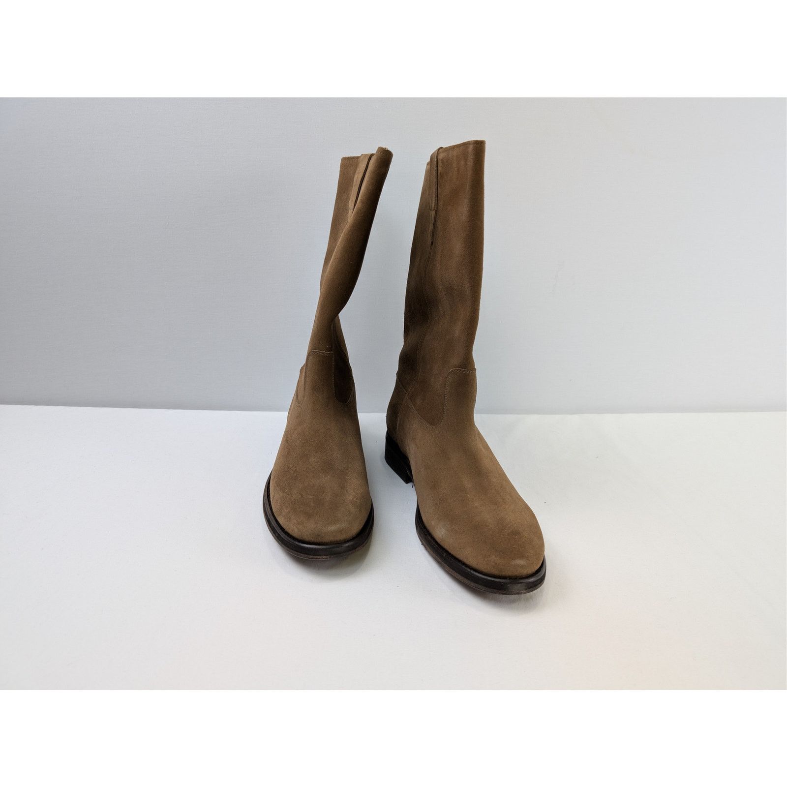 Officine Generale o1rshd1 Gray Boots Suede Leather High Boots in Mustard Olive Size US 10 / EU 43 - 4 Thumbnail