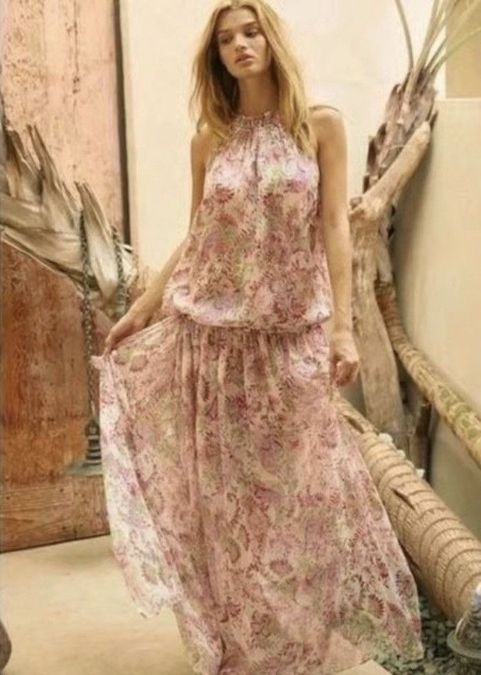 MISA Los Angeles NWT Misa Los Angeles Angelina Chiffon Maxi Dress Rainbow Size M / US 6-8 / IT 42-44 - 2 Thumbnail