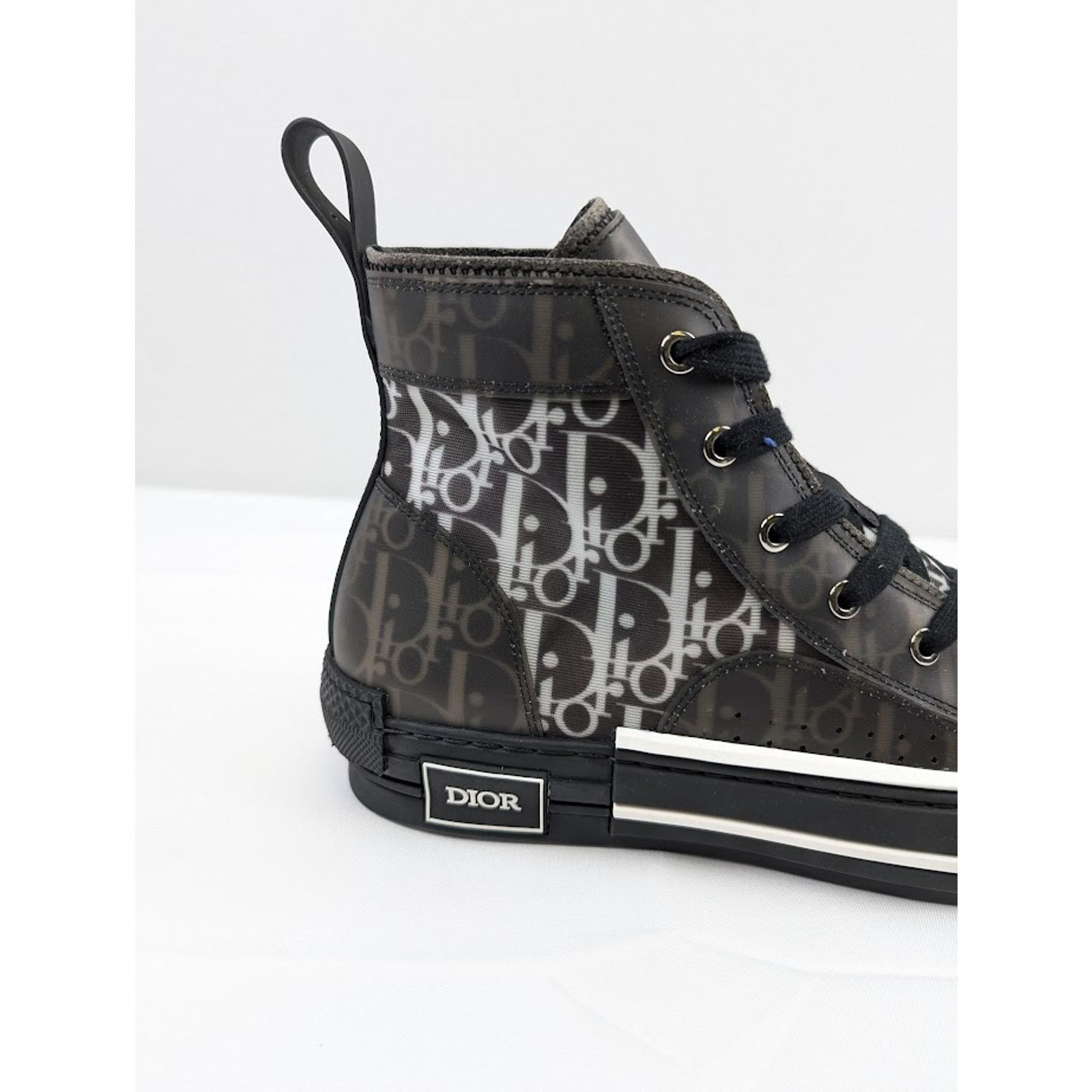 Dior o1rshd1 B23 Oblique High-Top Sneakers in Black / White Size US 8 / EU 41 - 3 Thumbnail