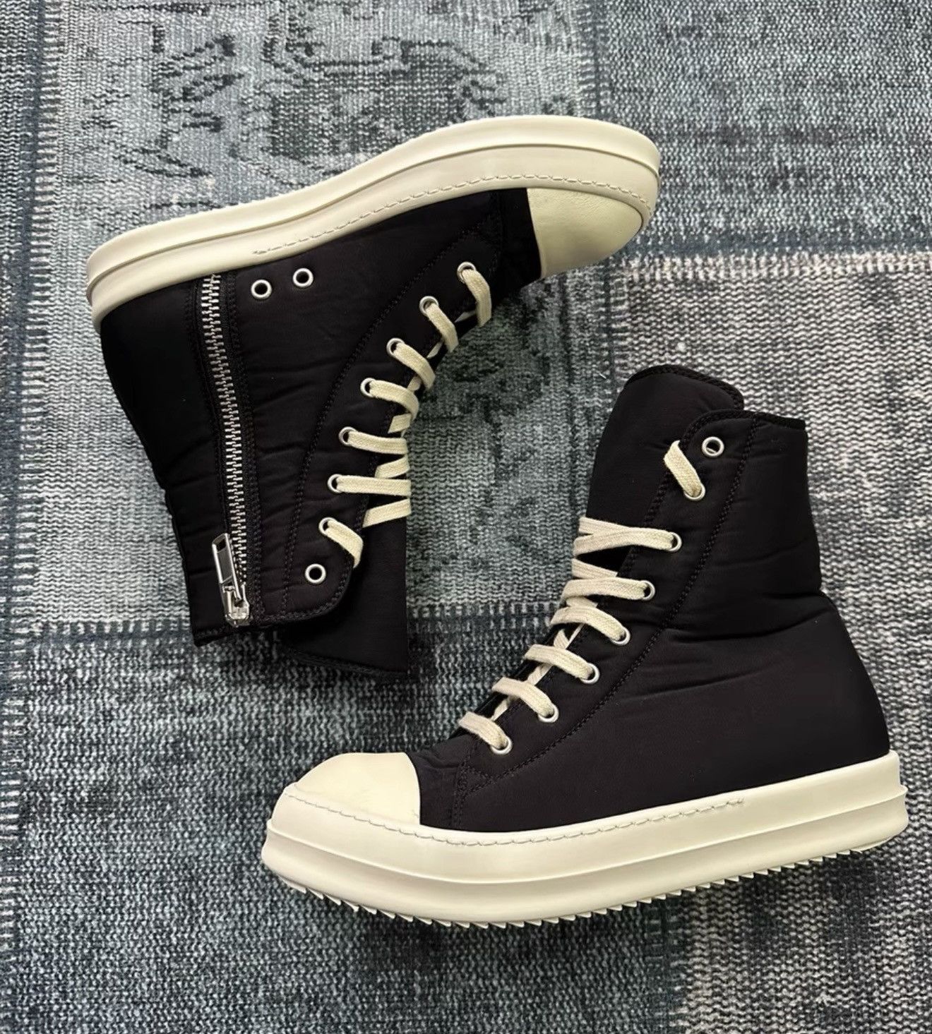 Rick Owens Drkshdw Rick Owens Drkshdw waxed canvas Converse high-top sneakers Size US 7 / EU 40 - 4 Thumbnail
