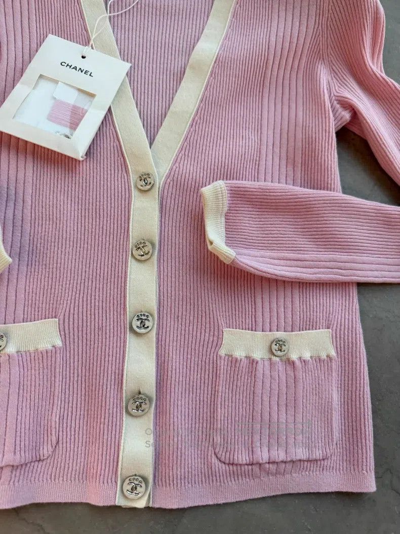 Chanel Chanel 25m beach series pink cardigan coat Size XS / US 0-2 / IT 36-38 - 2 Thumbnail