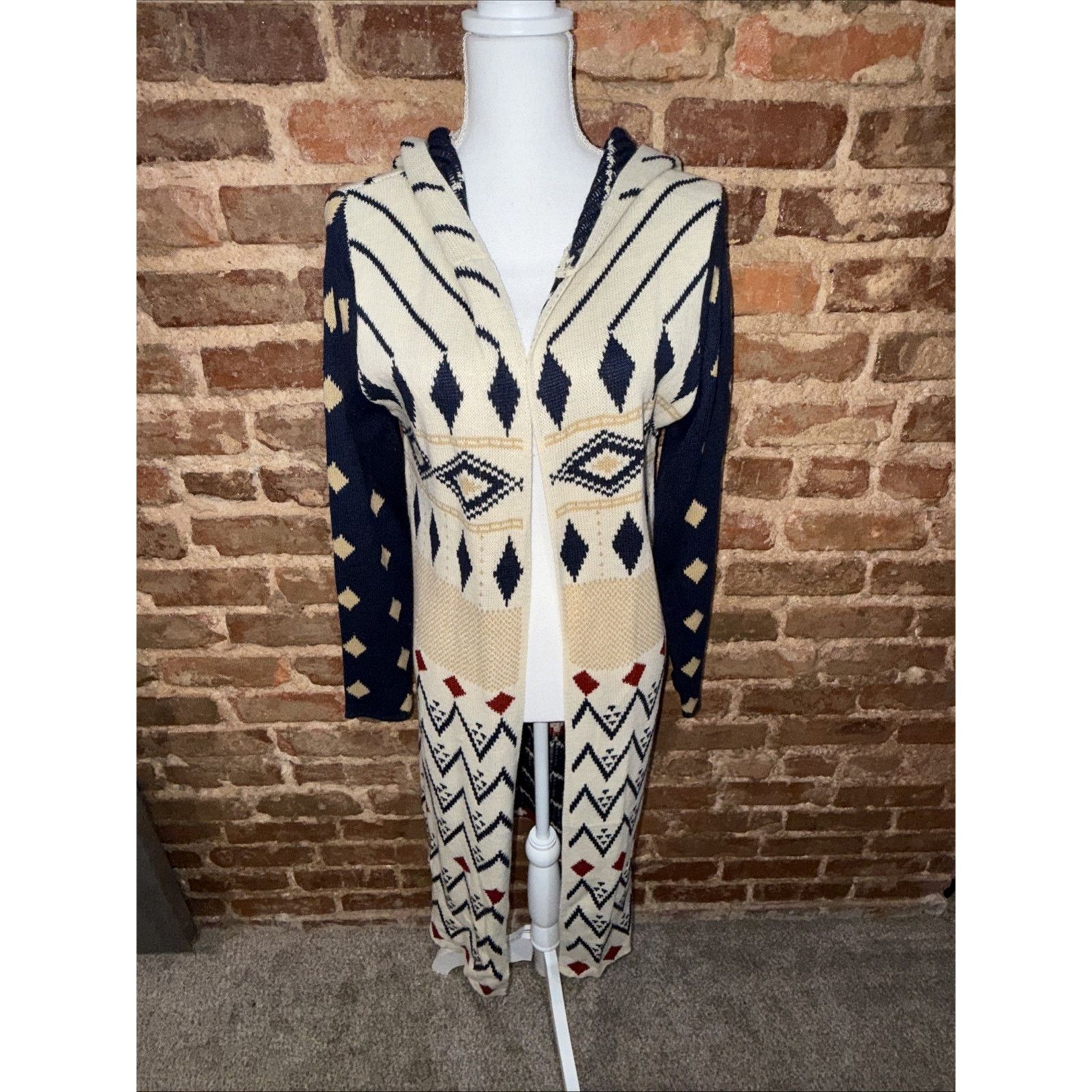 Other Love Marks Women's Aztec Southwest Tribal Cardigan Duster M Size M / US 6-8 / IT 42-44 - 2 Thumbnail