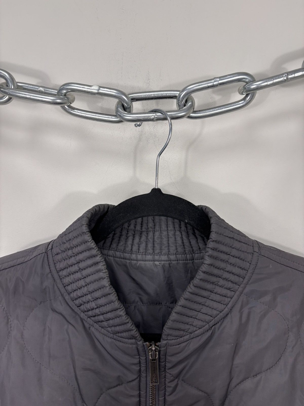 Z Zegna Z Zegna Men’s Quilted Grey Lightweight Bomber Jacket Size US M / EU 48-50 / 2 - 9 Thumbnail