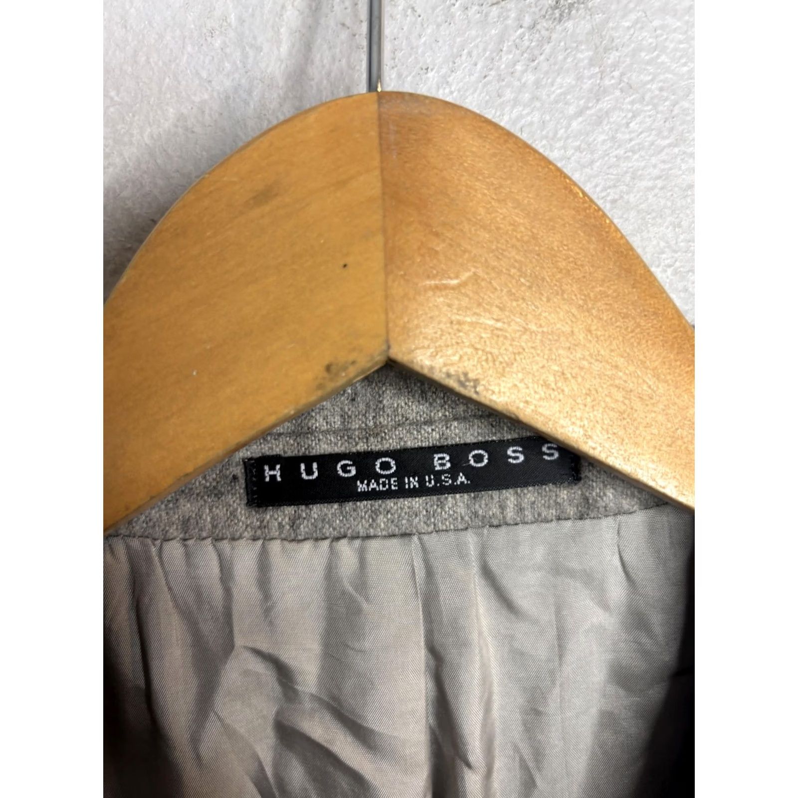 Hugo Boss Hugo Boss Blazer Mens 40 Gray Cashmere Sport Coat Made In USA Classic Jacket Size 40R - 3 Thumbnail