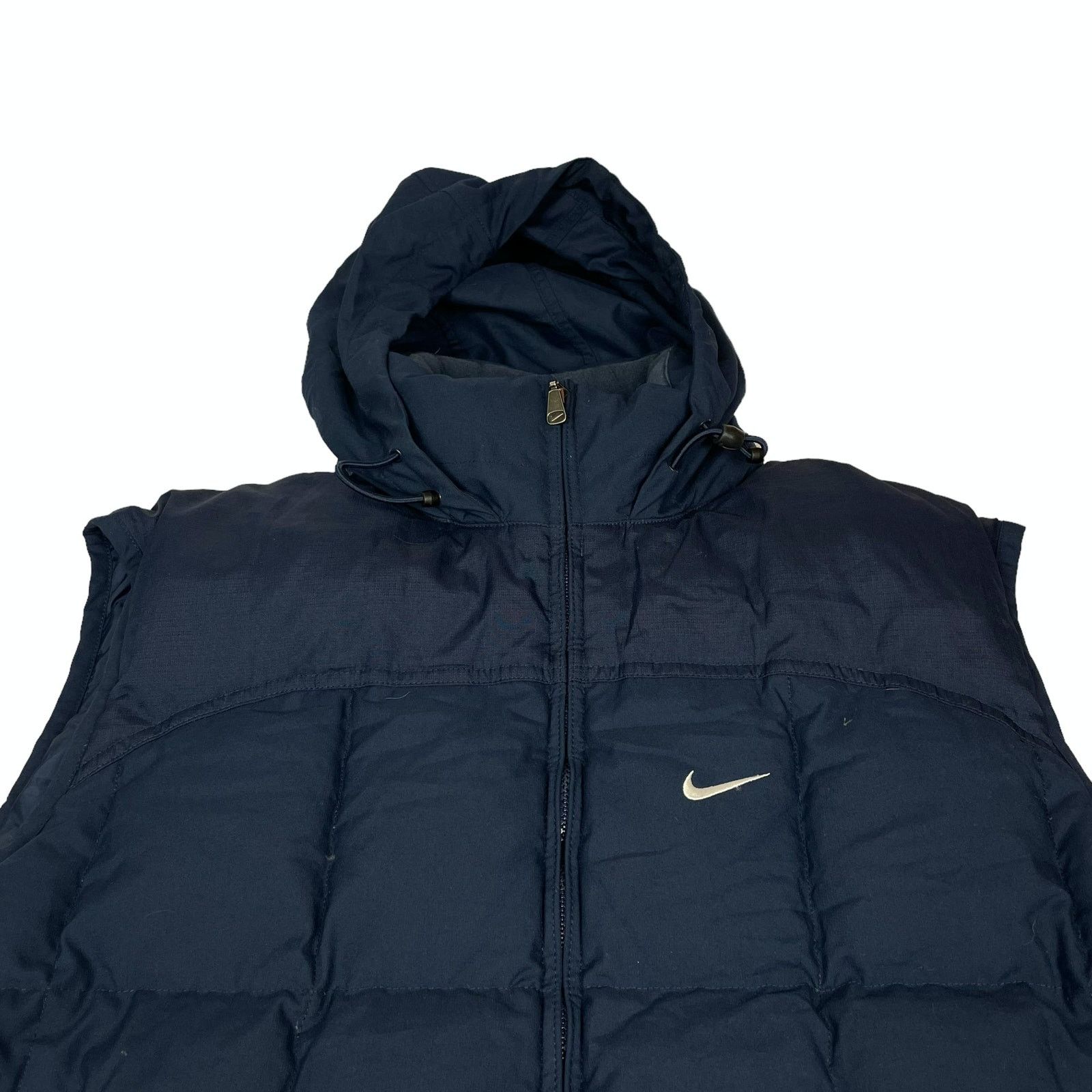 Nike Nike Men's Blue Full Zip Hooded Puffer Vest Jacket Medium Size US M / EU 48-50 / 2 - 4 Thumbnail
