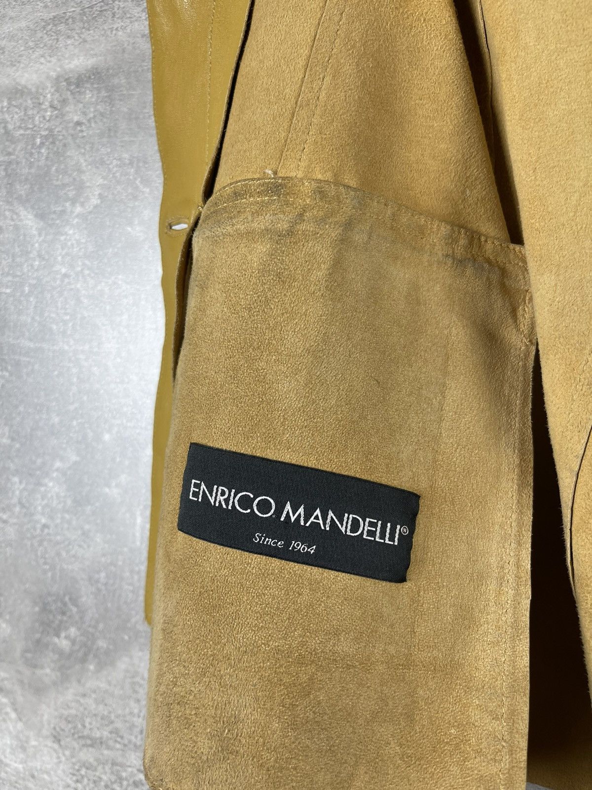 Genuine Leather × Mandelli Enrico Mandelli Leather Yellow Jacket Coat Size M / US 6-8 / IT 42-44 - 11 Thumbnail