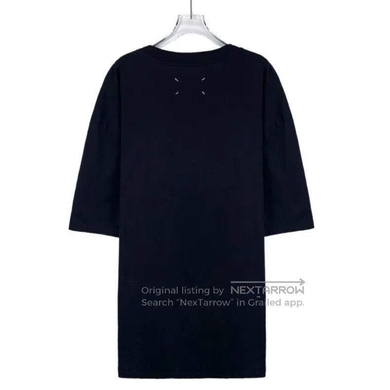 Maison Margiela Maison Margiela Black hollowed-out digital logo cotton rou Size US M / EU 48-50 / 2 - 2 Thumbnail