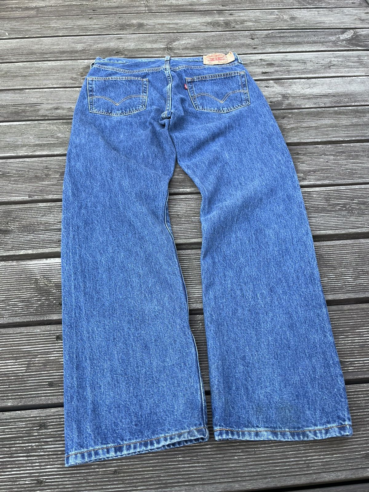 Levi's Vintage 90s Levis 501 36x32 Blue Jeans Pants 36w @193 Size US 36 / EU 52 - 2 Thumbnail