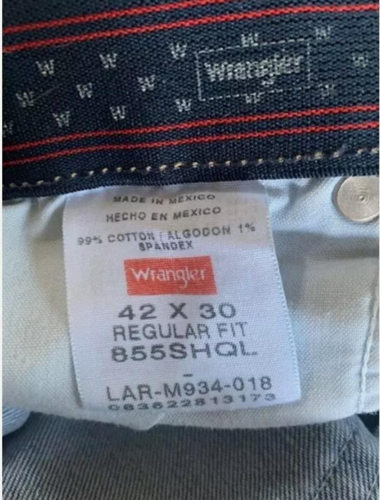 Wrangler Men's Wrangler Jeans 42 x 30in Length Regular Fit Size US 42 / EU 58 - 4 Thumbnail