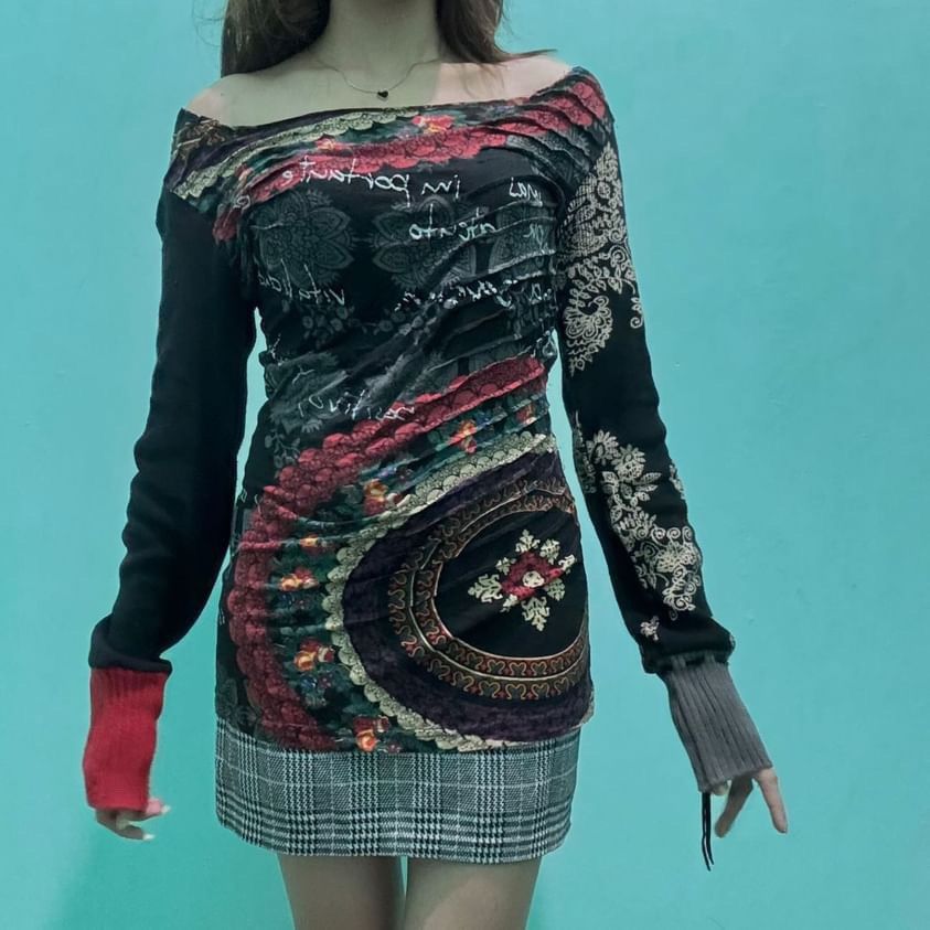 Desigual Desigual Boat Neck Jumper Size S / US 4 / IT 40 - 1 Thumbnail