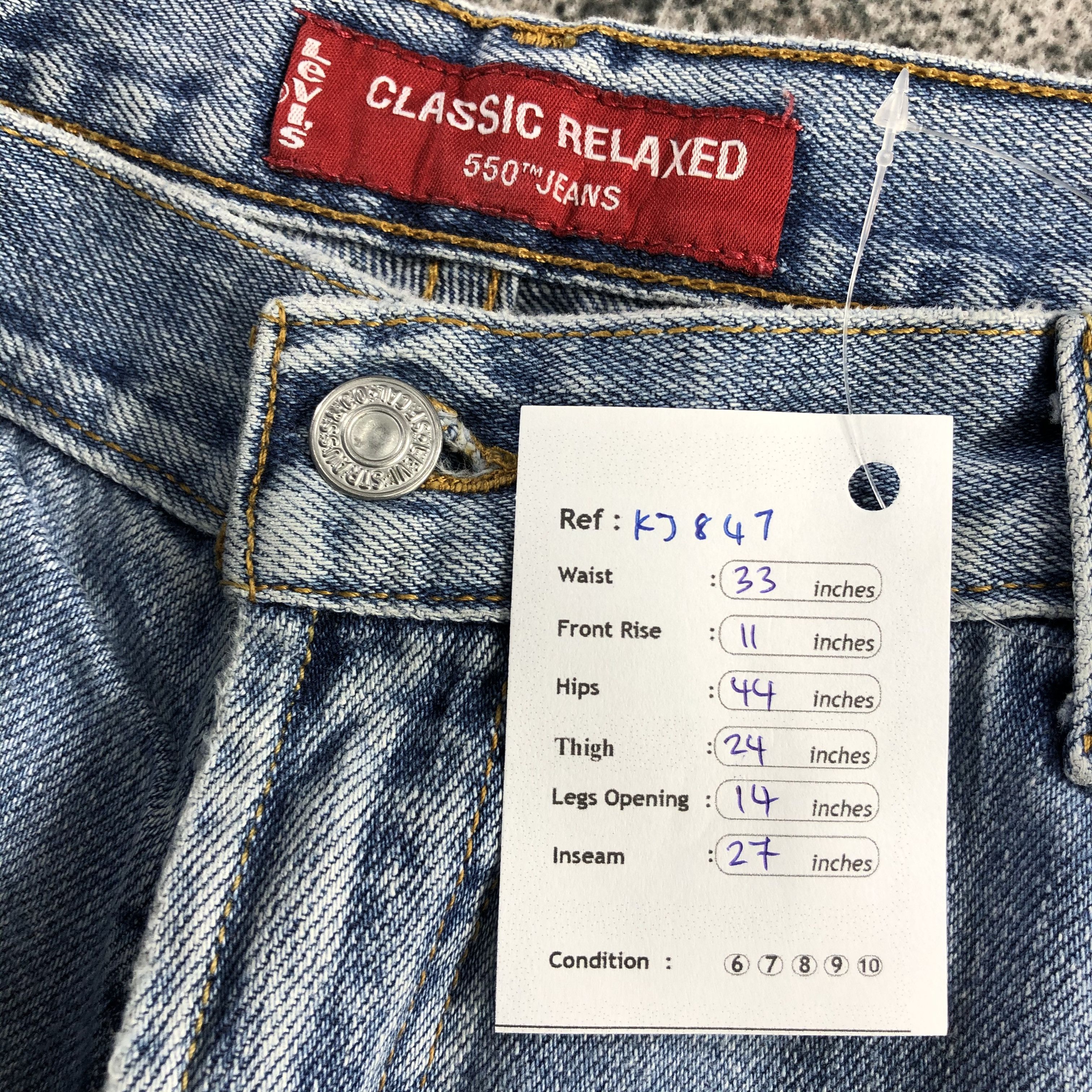 Levi's Vintage Levis 550 Jeans Faded Blue Denim KJ847 Size 33" - 15 Thumbnail