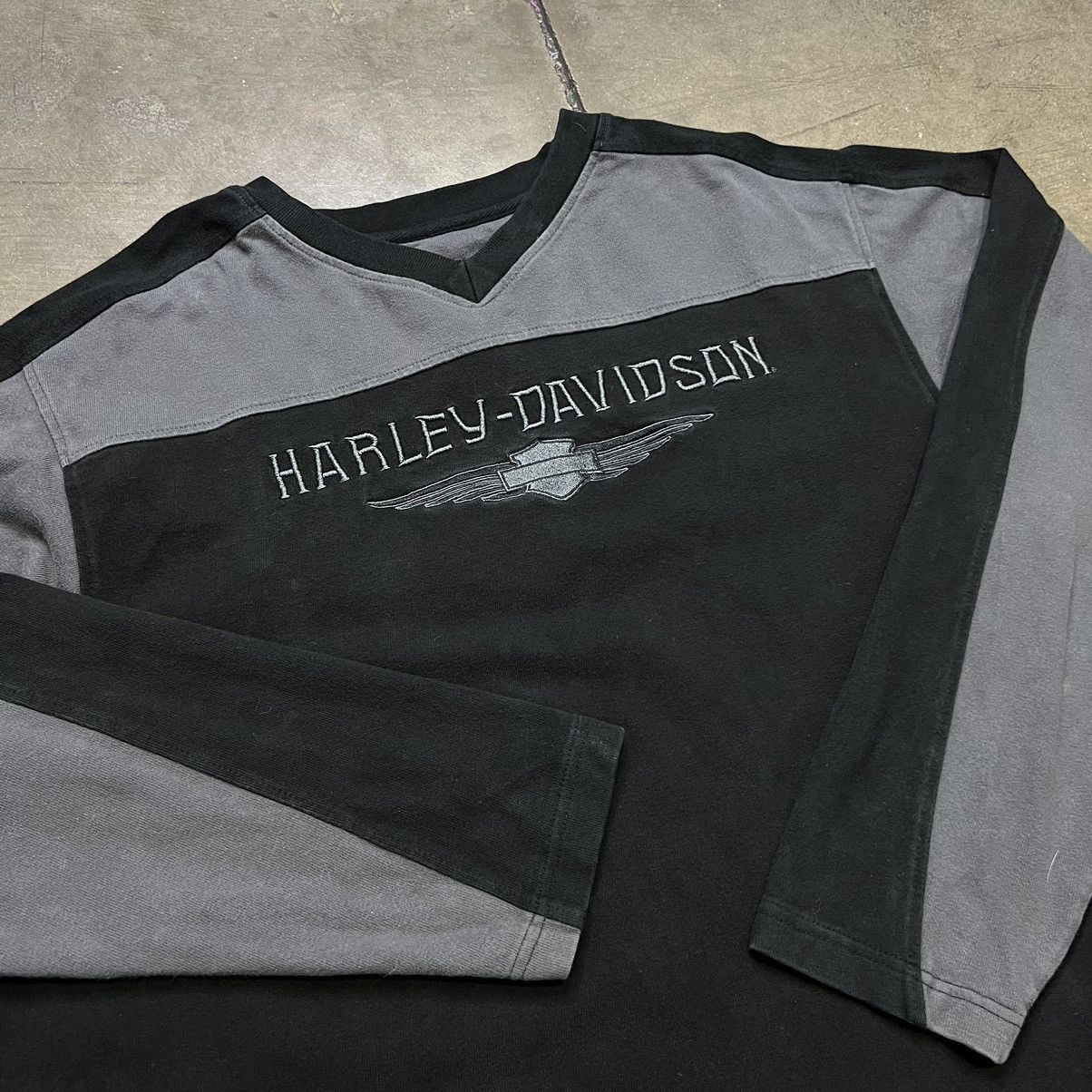 Harley Davidson × Vintage Vintage Y2K Harley Davidson Heavyweight Long Sleeve Shirt Size US XL / EU 56 / 4 - 4 Thumbnail