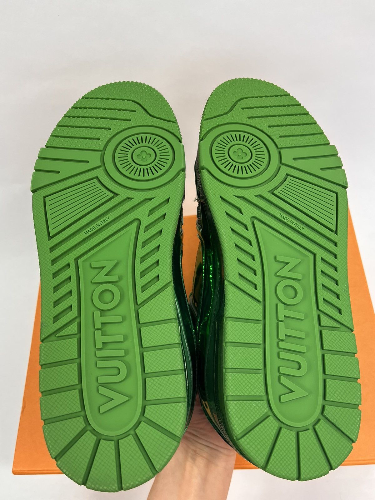 Louis Vuitton × Virgil Abloh PATENT GREEN SNEAKERS Size US 7 / EU 40 - 7 Thumbnail