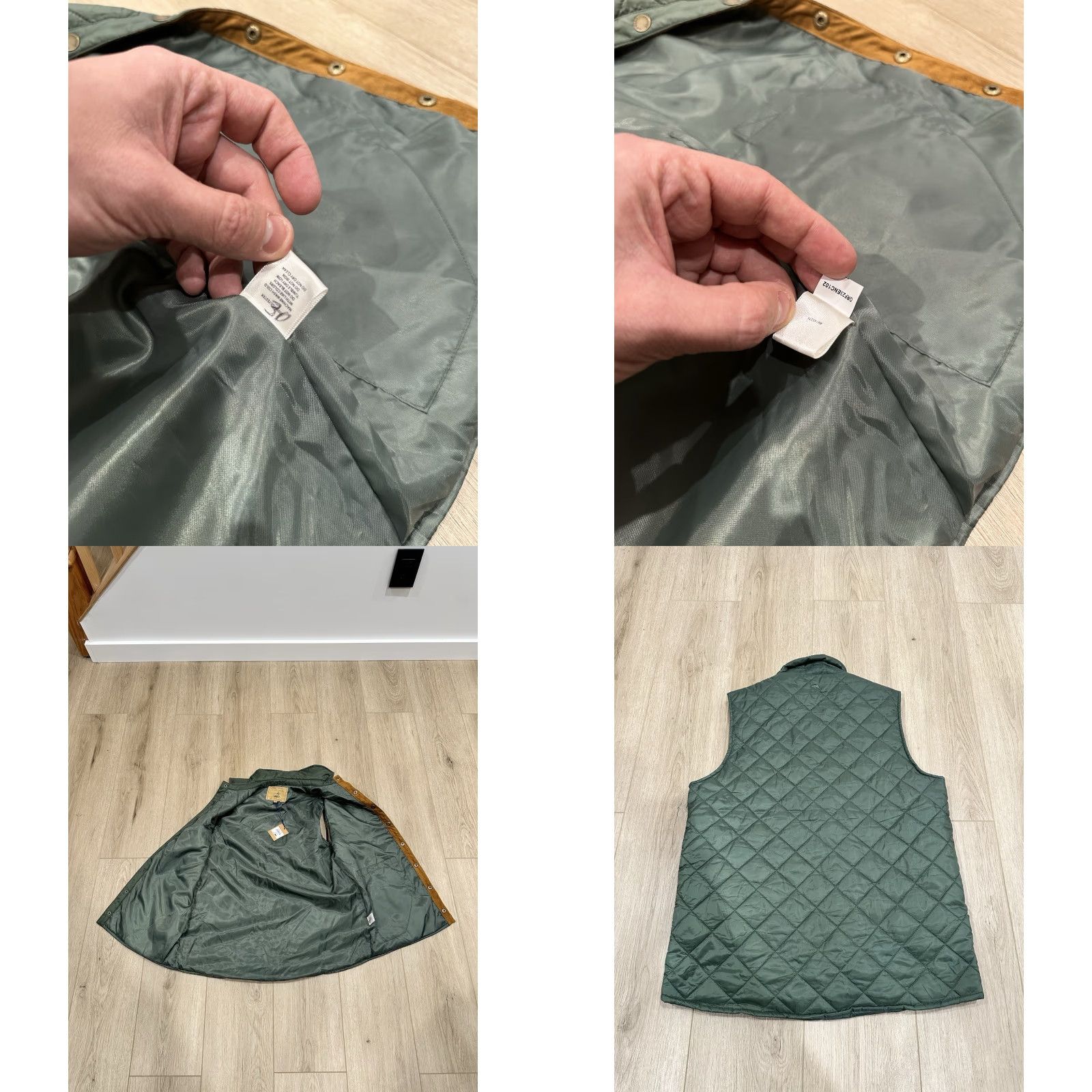 Vintage NWT Onward Reserve Braswell Vest Mens Medium Olive Green Quilted Nylon Snap Front Size US M / EU 48-50 / 2 - 8 Thumbnail