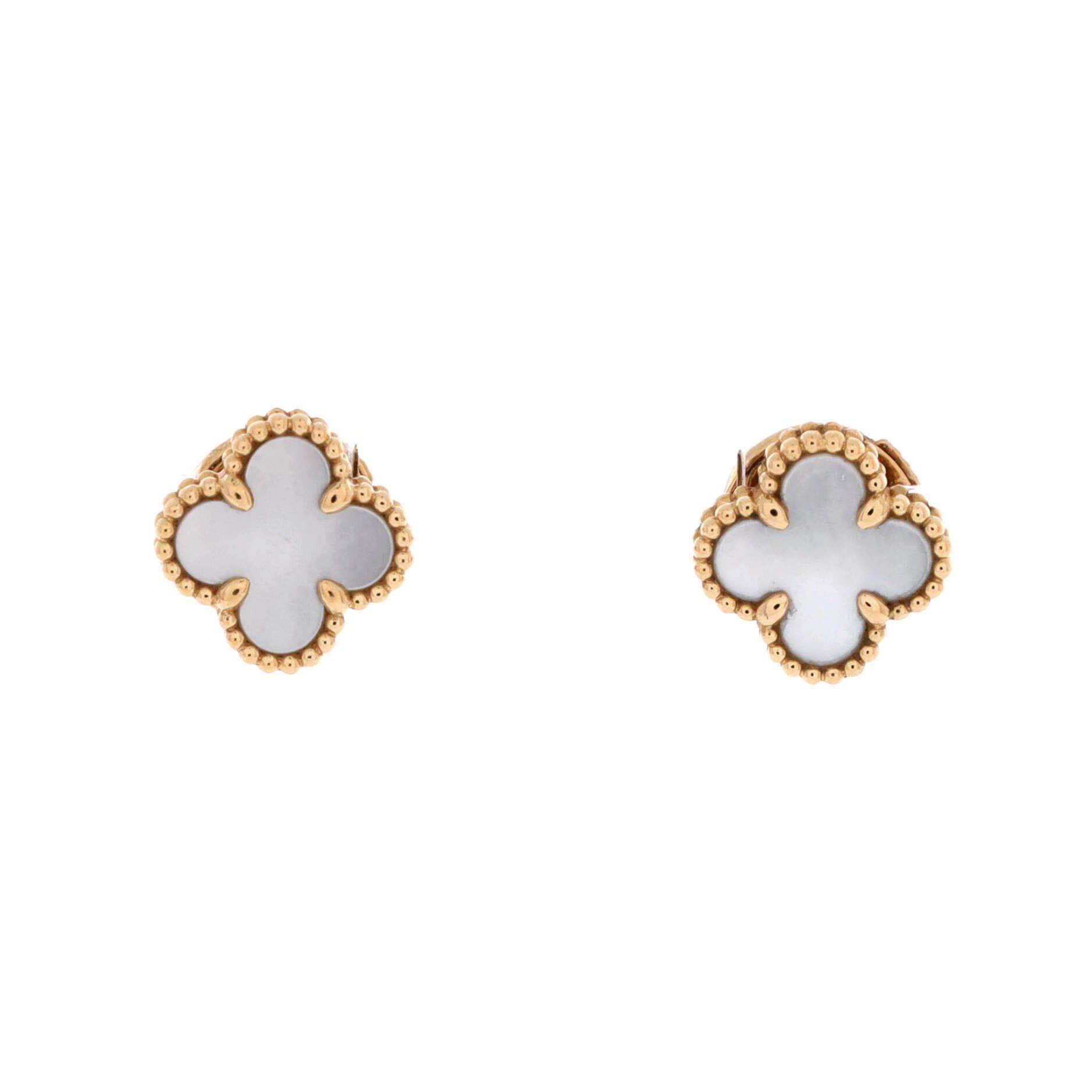 Van Cleef & Arpels Sweet Alhambra Stud Earrings Size ONE SIZE - 1 Thumbnail