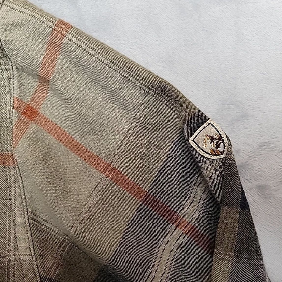 Vintage Kuhl Fugitive Shirt Men XL Green Plaid Twill Cotton Tencel Button-Up Outdoor Casual Shirt Mens Size US XL / EU 56 / 4 - 3 Thumbnail