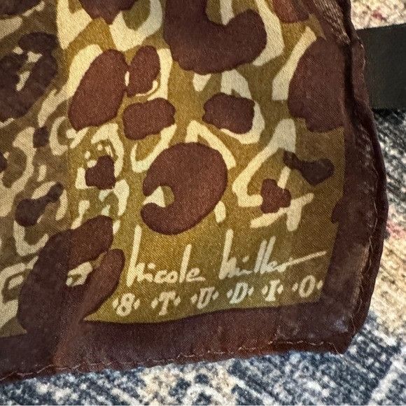 Nicole Miller Vintage Nicole Miller Studio Brown and Green Animal Print Si Size ONE SIZE - 2 Thumbnail