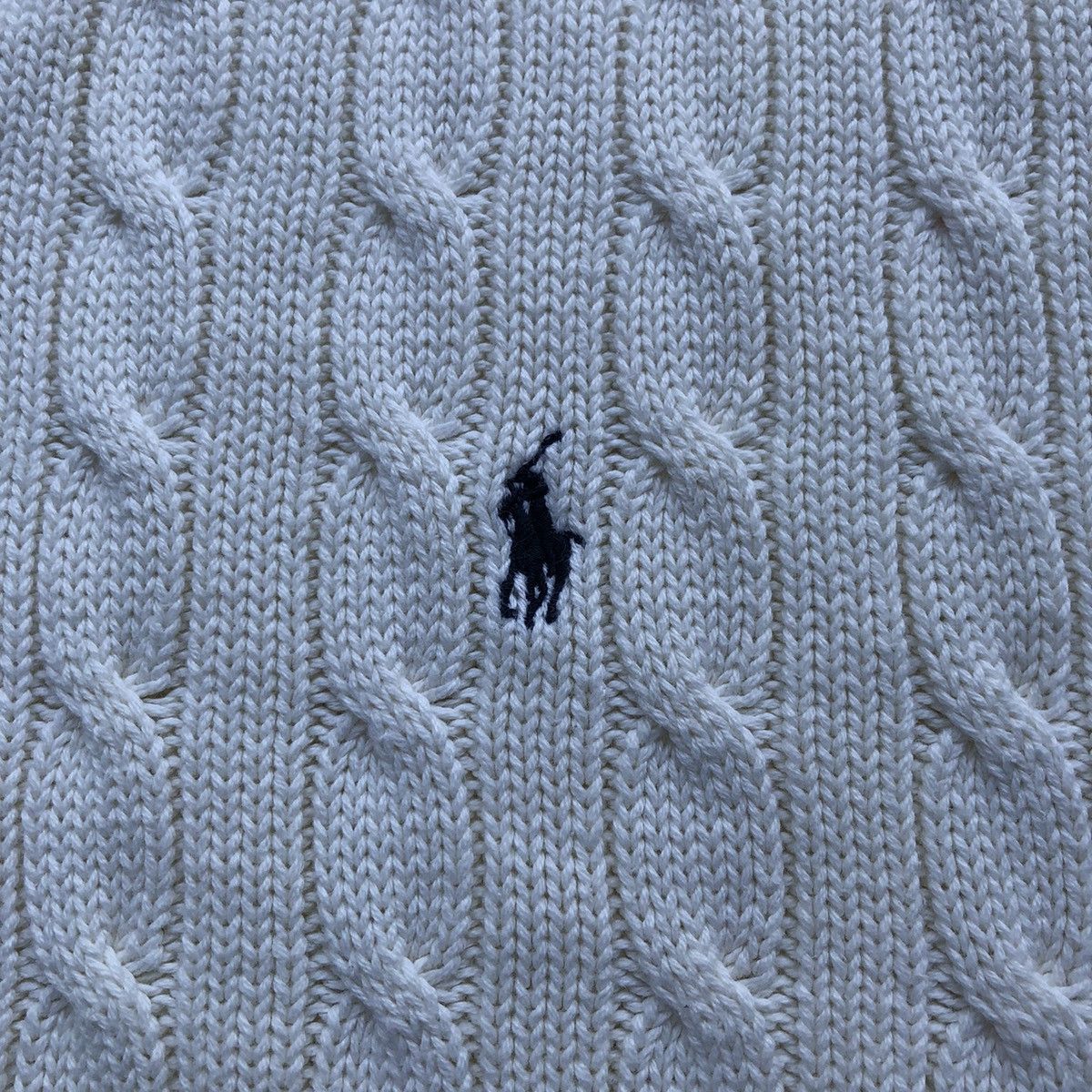 Polo Ralph Lauren × Ralph Lauren Ralph Lauren Cream Cable Knitted Vest Size US XXL / EU 58 / 5 - 7 Thumbnail
