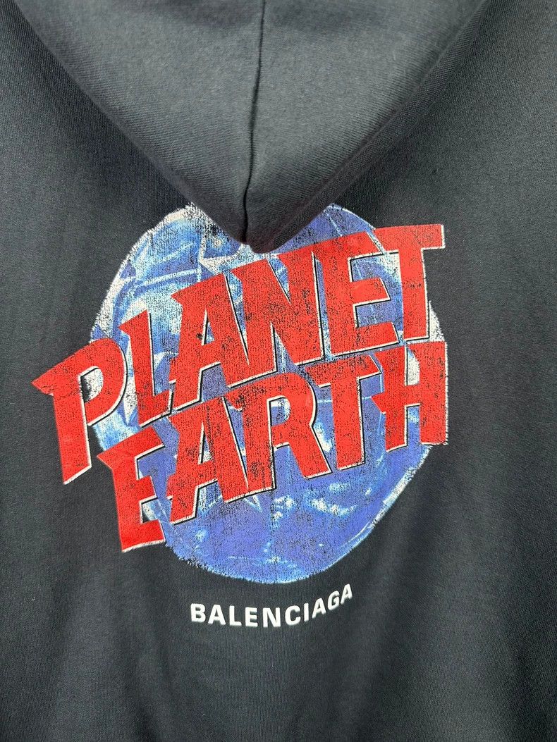 Balenciaga Balenciaga 24 Planet Earth Black Earth Zip Sweatshirt 2502- Size US S / EU 44-46 / 1 - 7 Thumbnail