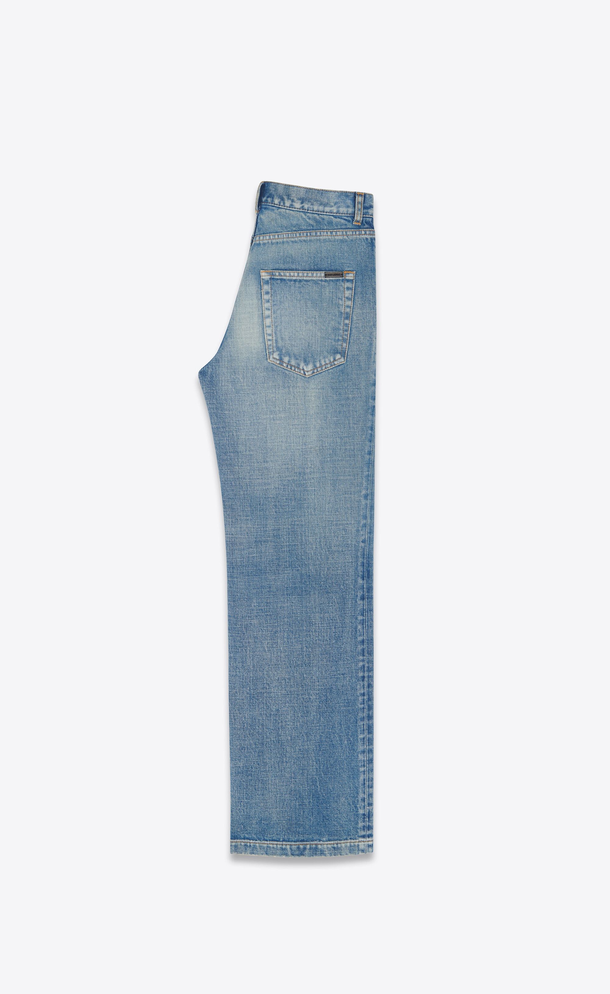 Saint Laurent Paris o1s1wg110624 Serge Jeans in '70s Serge in Blue Size US 31 - 2 Thumbnail
