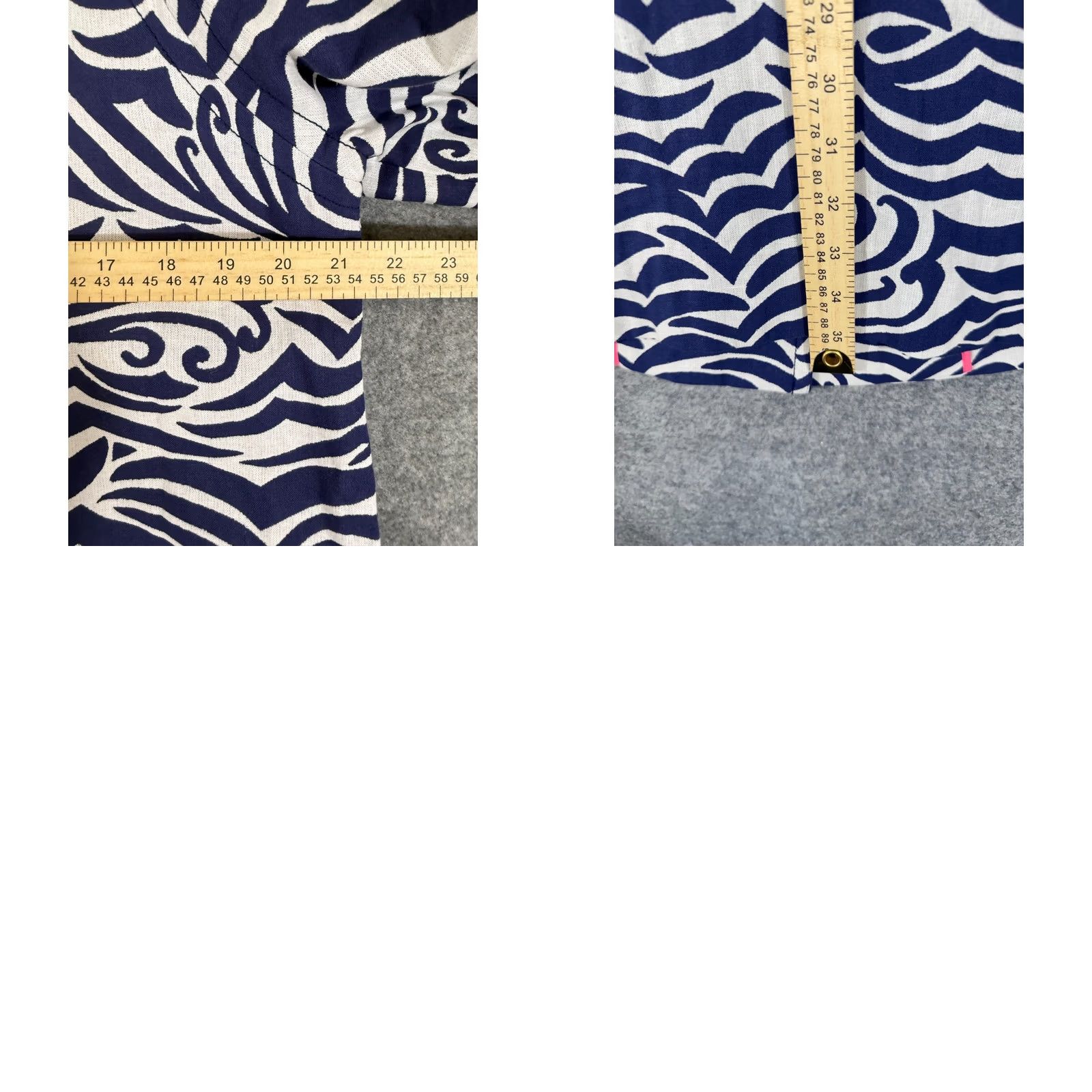 Lilly Pulitzer Lilly Pulitzer Overcoat Jacket Womens M Blue White Abstract Swirl Print Pockets Long Sleeve Size M / US 6-8 / IT 42-44 - 9 Thumbnail
