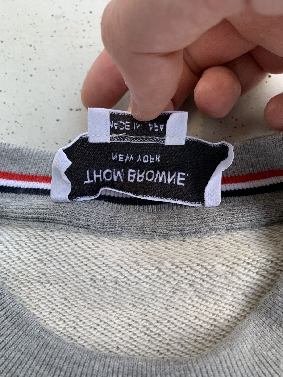 Thom Browne Thom Browne 4-Bar Stripe Cotton Sweatshirt Luxury Brands Size US XXS / EU 40 - 6 Thumbnail