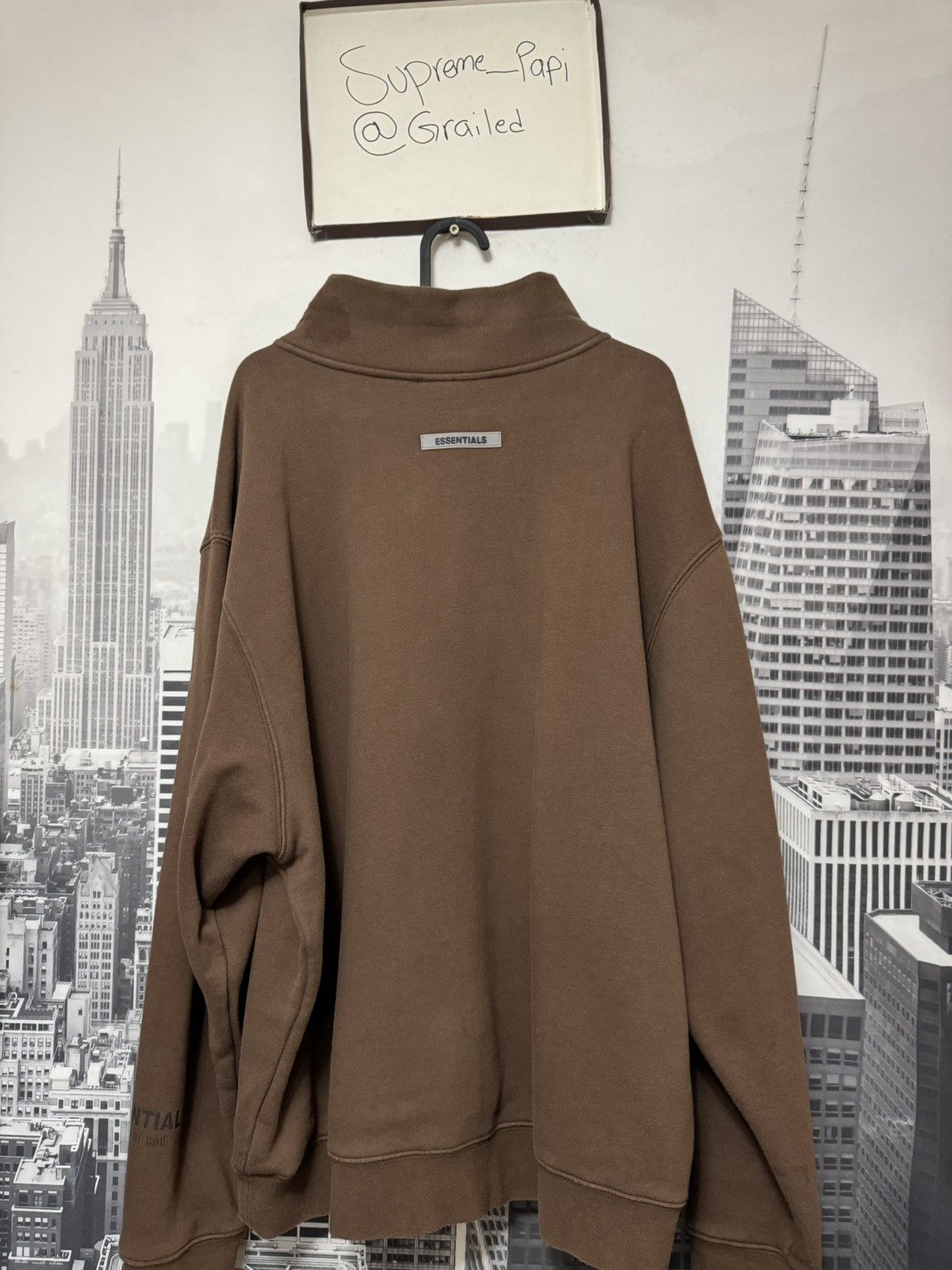 Fear of God 💥Fear of God Essentials Half Zip Pullover SZ Small Taupe Size US S / EU 44-46 / 1 - 10 Thumbnail