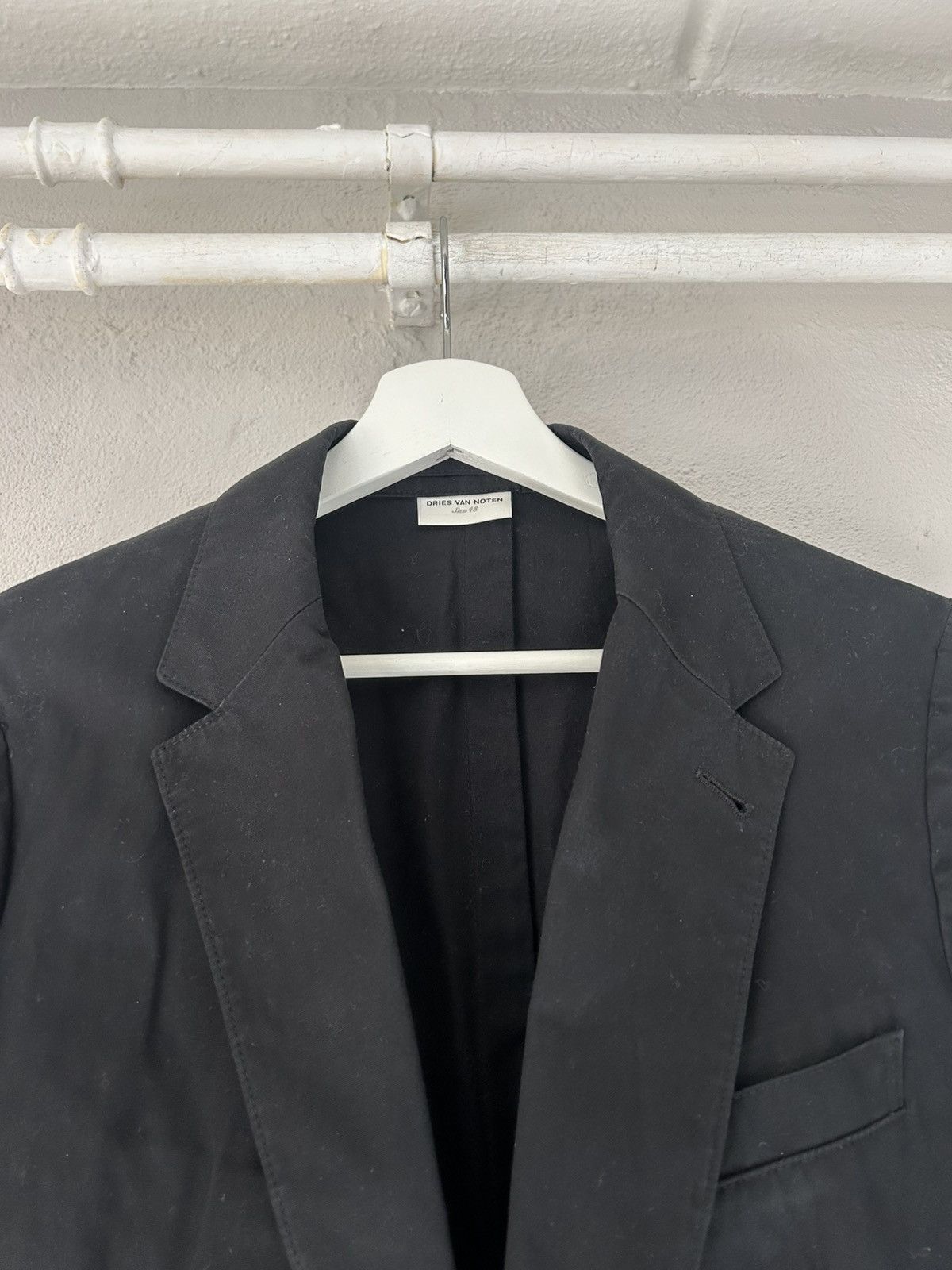 Dries Van Noten Dries Van Noten Oversized Black Cotton Blazer Size US M / EU 48-50 / 2 - 4 Thumbnail