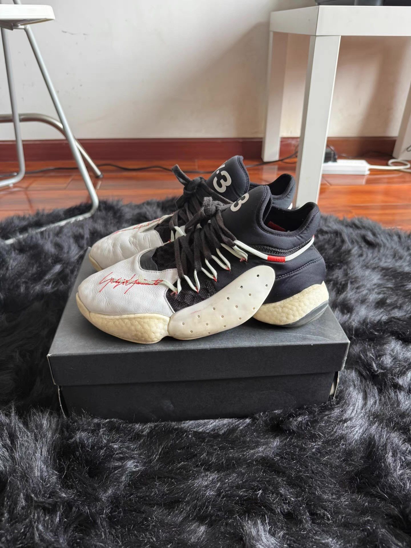 Adidas ADIDAS Y-3 BYW Bball basketball shoes Q17 Size US 8.5 / EU 41-42 - 3 Thumbnail