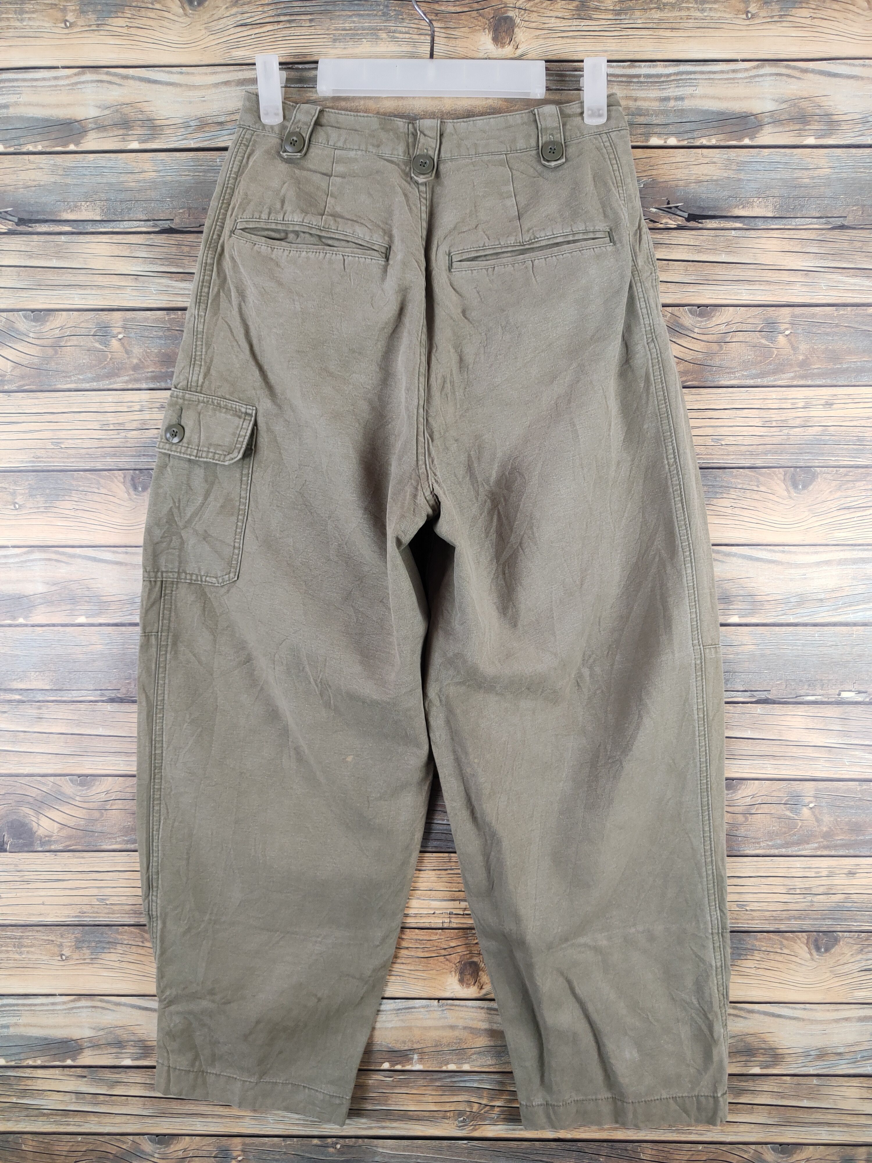 Japanese Brand Ungrid Green Faded Multipocket Tactical Cargo Pants #W2208 Size US 26 / EU 42 - 7 Thumbnail