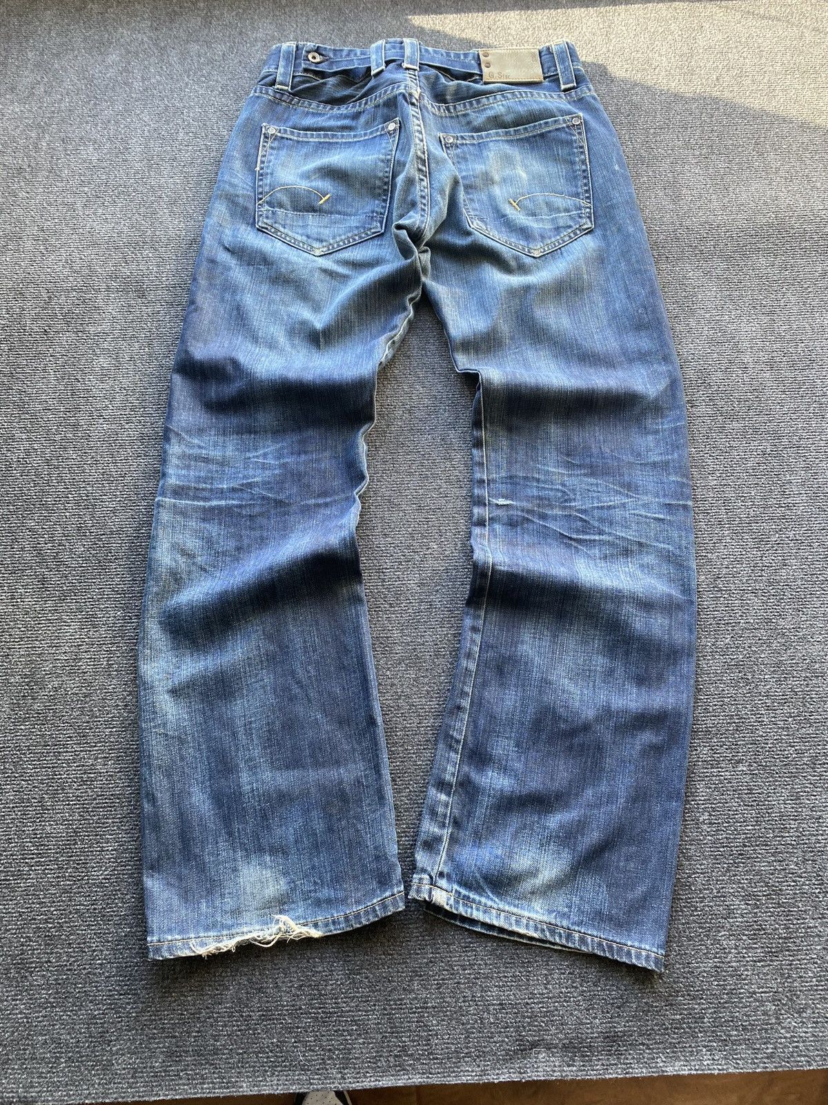 G-Star 🔥Opium Punk G Star Distressed blue mens jeans relaxed 34 siz Size US 34 / EU 50 - 2 Thumbnail