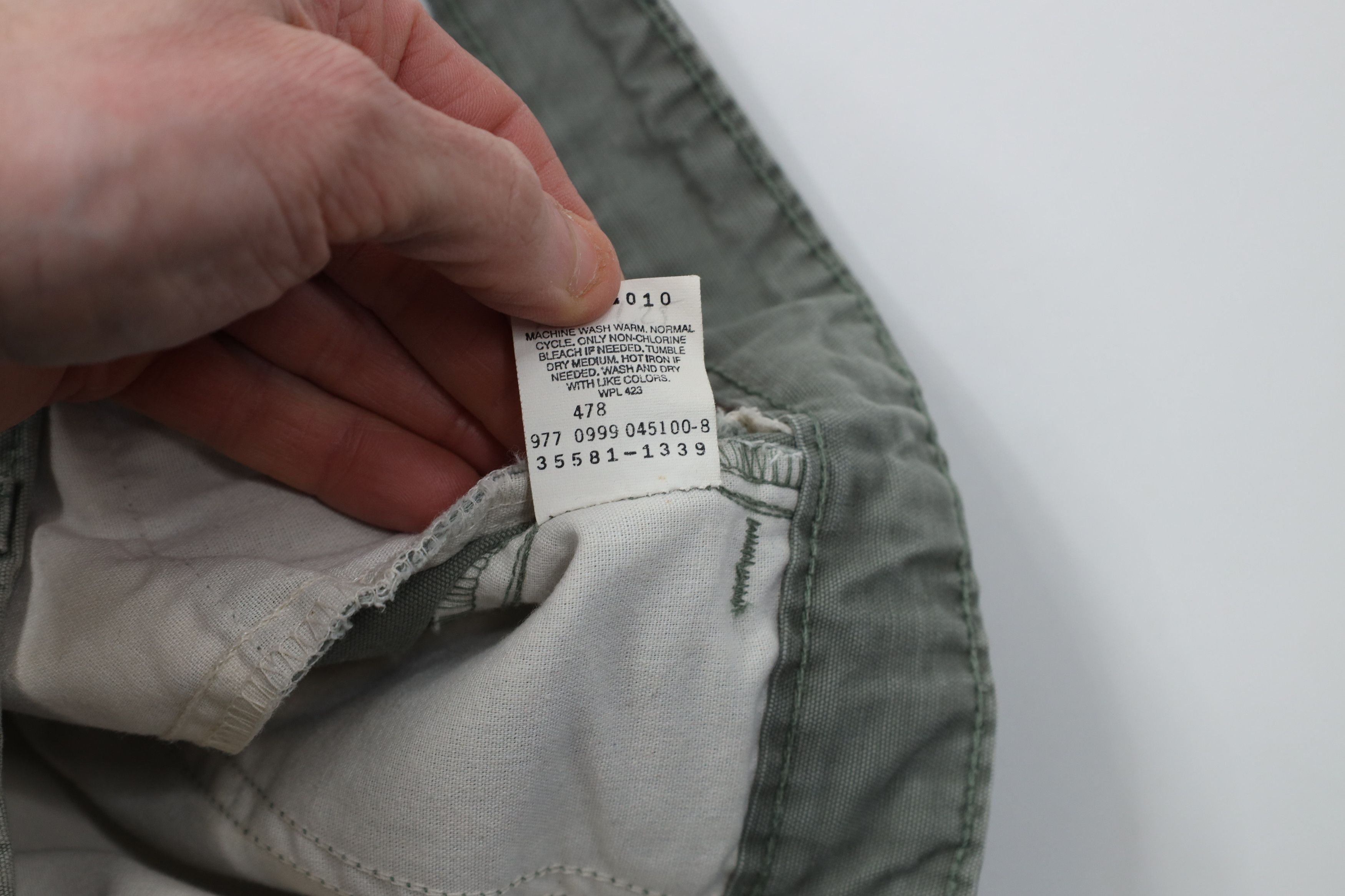 Levi's Vintage 90s Levis Heavyweight Cargo Shorts Green Cotton Size US 34 / EU 50 - 8 Thumbnail