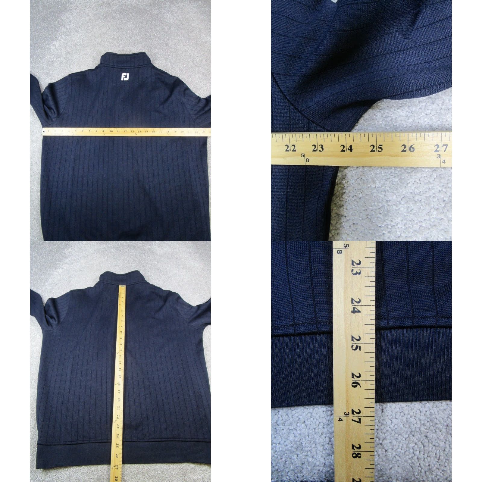 Footjoy FootJoy Sweater Mens L Blue Golf Quarter Zip Pullover Mock Neck Regular Polyester Knit Shirt Mens Size US L / EU 52-54 / 3 - 8 Thumbnail