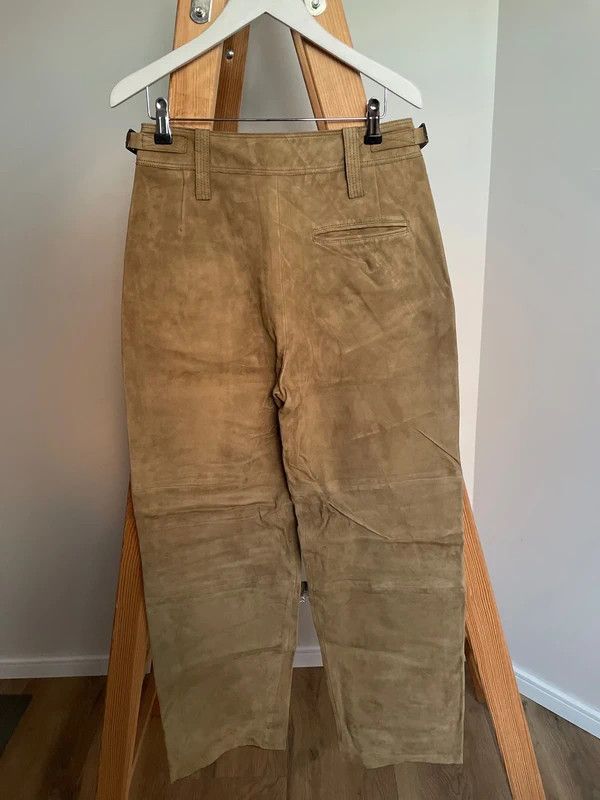 Joseph Joseph March Cashmere Suede Pants Lambskin Leather Size 26" / US 2 / IT 38 - 2 Thumbnail