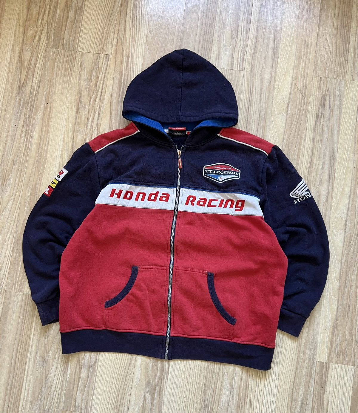 Honda Vintage Honda Racing Zip Hoodie Size US XL / EU 56 / 4 - 1 Thumbnail
