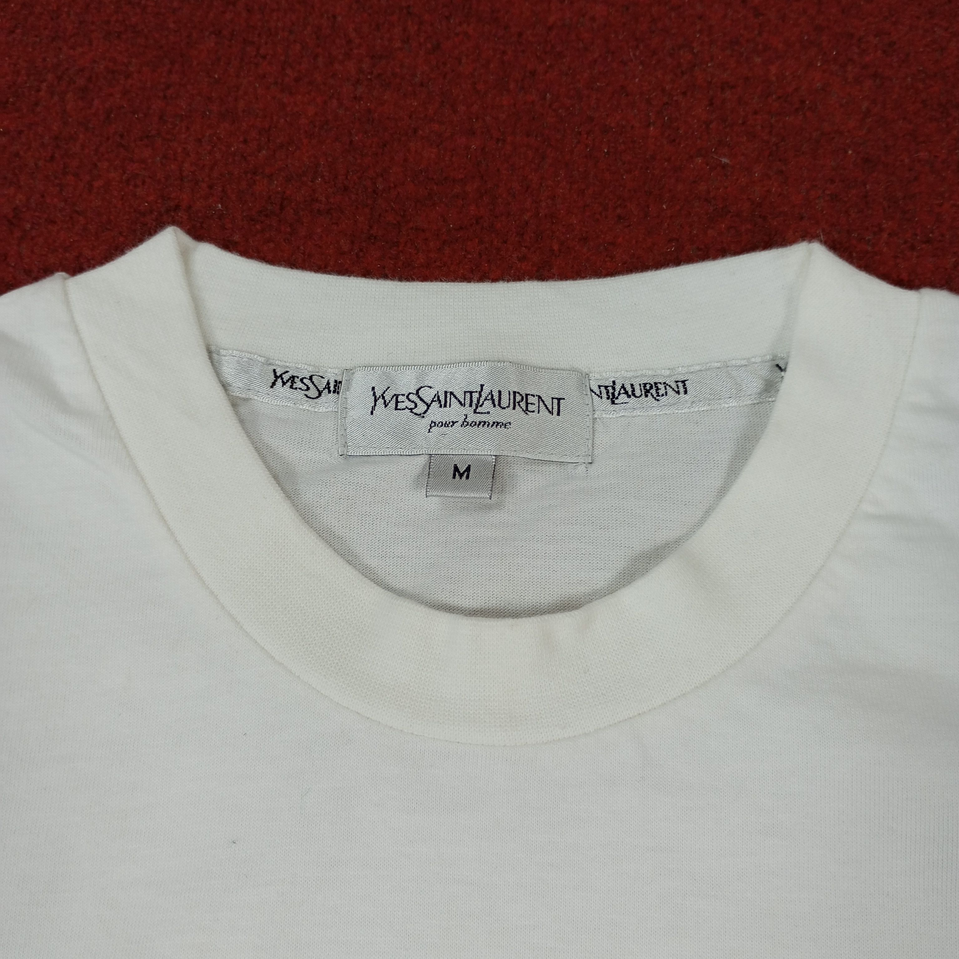 Vintage × Yves Saint Laurent Yves Saint Laurent YSL Logo Design Luxury Brand Tshirt Size US M / EU 48-50 / 2 - 6 Thumbnail