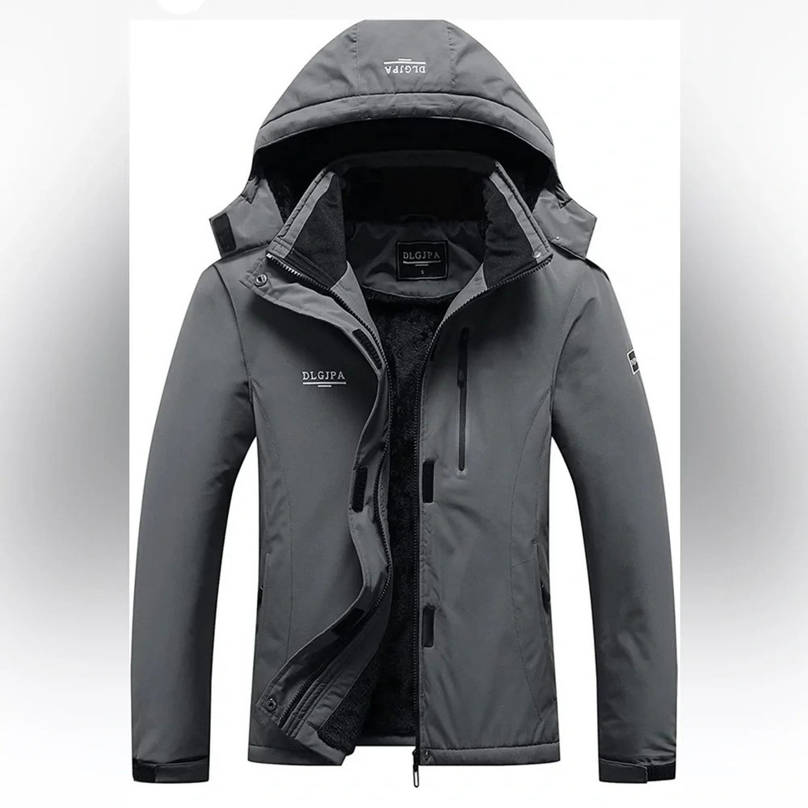 The Unbranded Brand DLGJPA waterproof hooded Jacket, dark grey, size M. Size US M / EU 48-50 / 2 - 1 Thumbnail