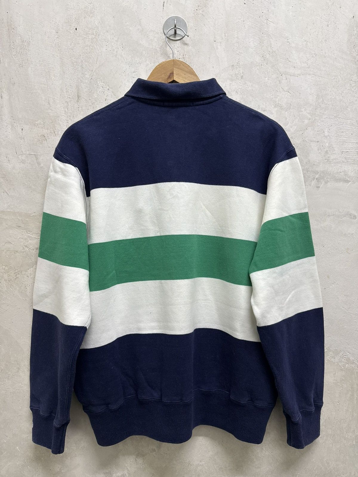 Polo Ralph Lauren Vintage Polo Ralph Lauren Stripe Collar Sweatshirt Size US M / EU 48-50 / 2 - 4 Thumbnail