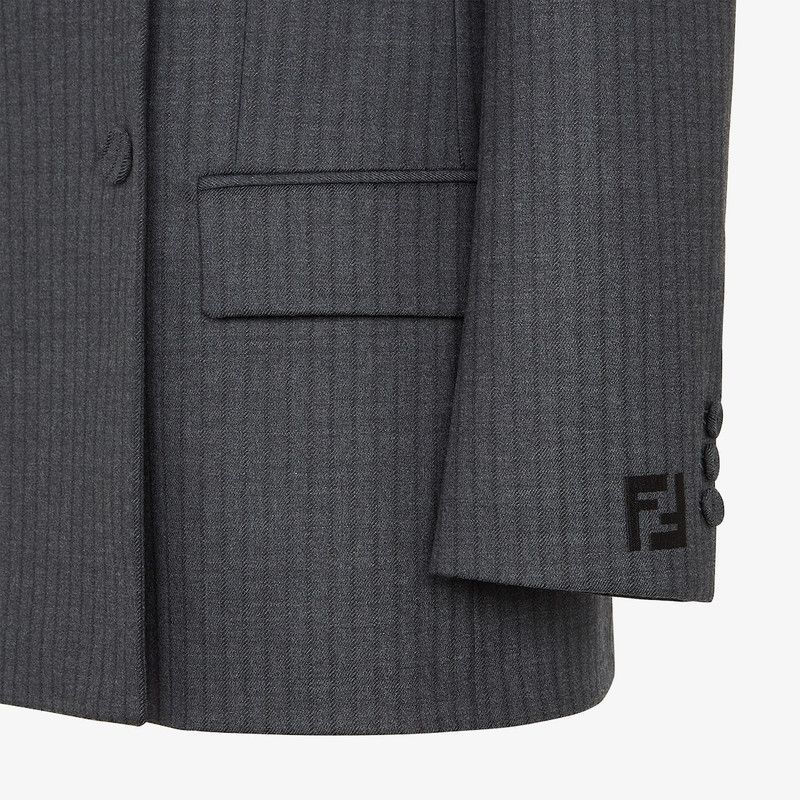 Fendi o1loc1c0426 Jacket in Dark Grey Size L / US 10 / IT 46 - 3 Thumbnail