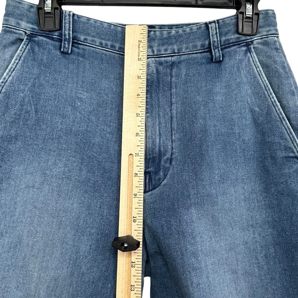 Enza Costa ENZA COSTA BLUE STRAIGHT LEG DENIM TROUSER JEAN PANTS HIGH Size 24" / US 00 / IT 34 - 4 Thumbnail