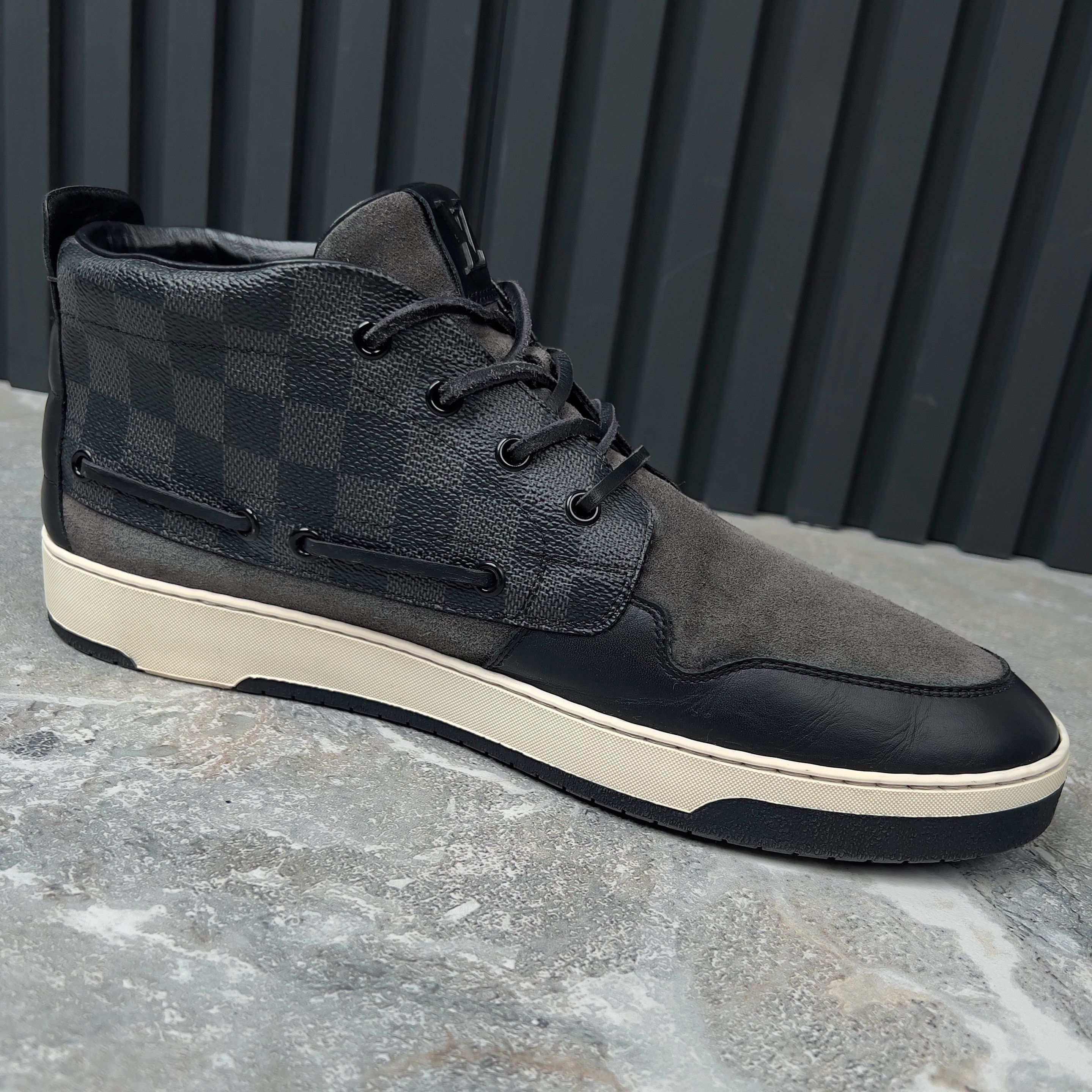 Louis Vuitton Trainer Damier Boots Graphite Leather Size US 10.5 / EU 43-44 - 7 Thumbnail