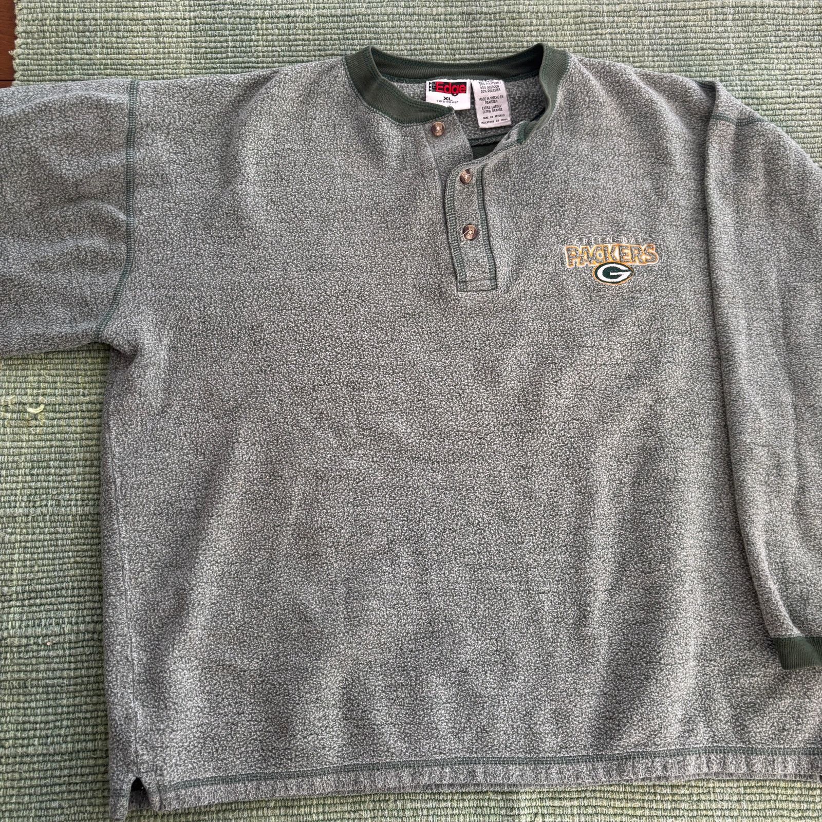 NFL × Vintage Vintage Green Bay Packers embroidered henley sweatshirt XL Size US XL / EU 56 / 4 - 6 Thumbnail