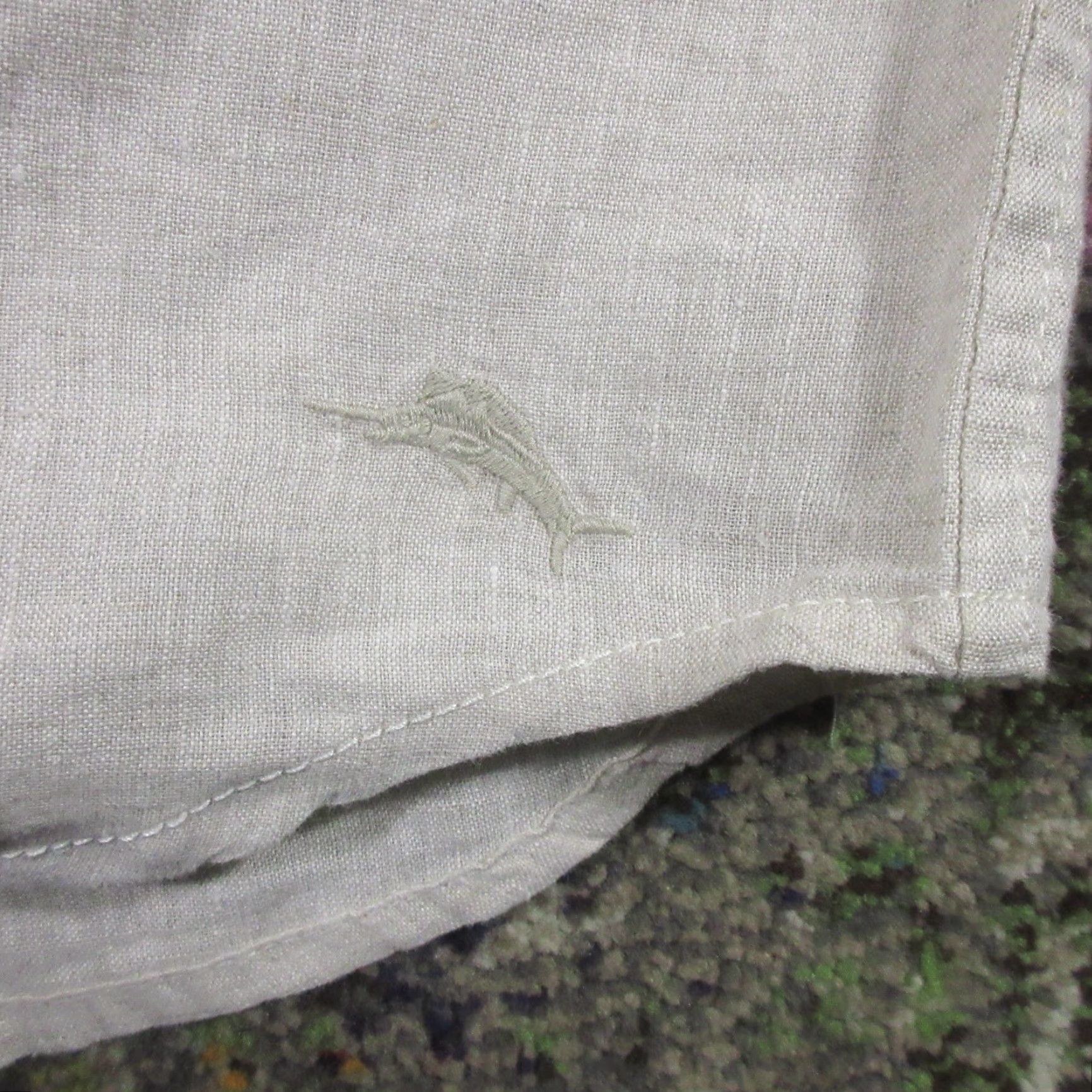 Tommy Bahama Tommy Bahama Linen Shirt Mens L Beige Long Sleeve Flip Cuff Classic Fit Button-Up Beiges Outdoor, Casual, Travel, Summer, 90s? Size US L / EU 52-54 / 3 - 5 Thumbnail