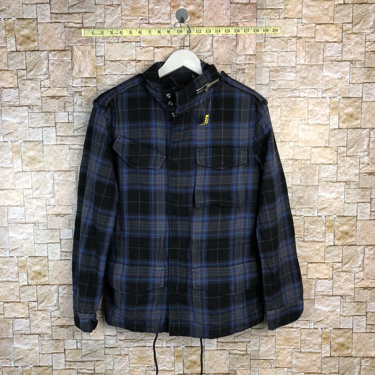 Japanese Brand Marc by Marc Jacobs checkered Blue Flannel jacket #A873 Size US S / EU 44-46 / 1 - 1 Thumbnail