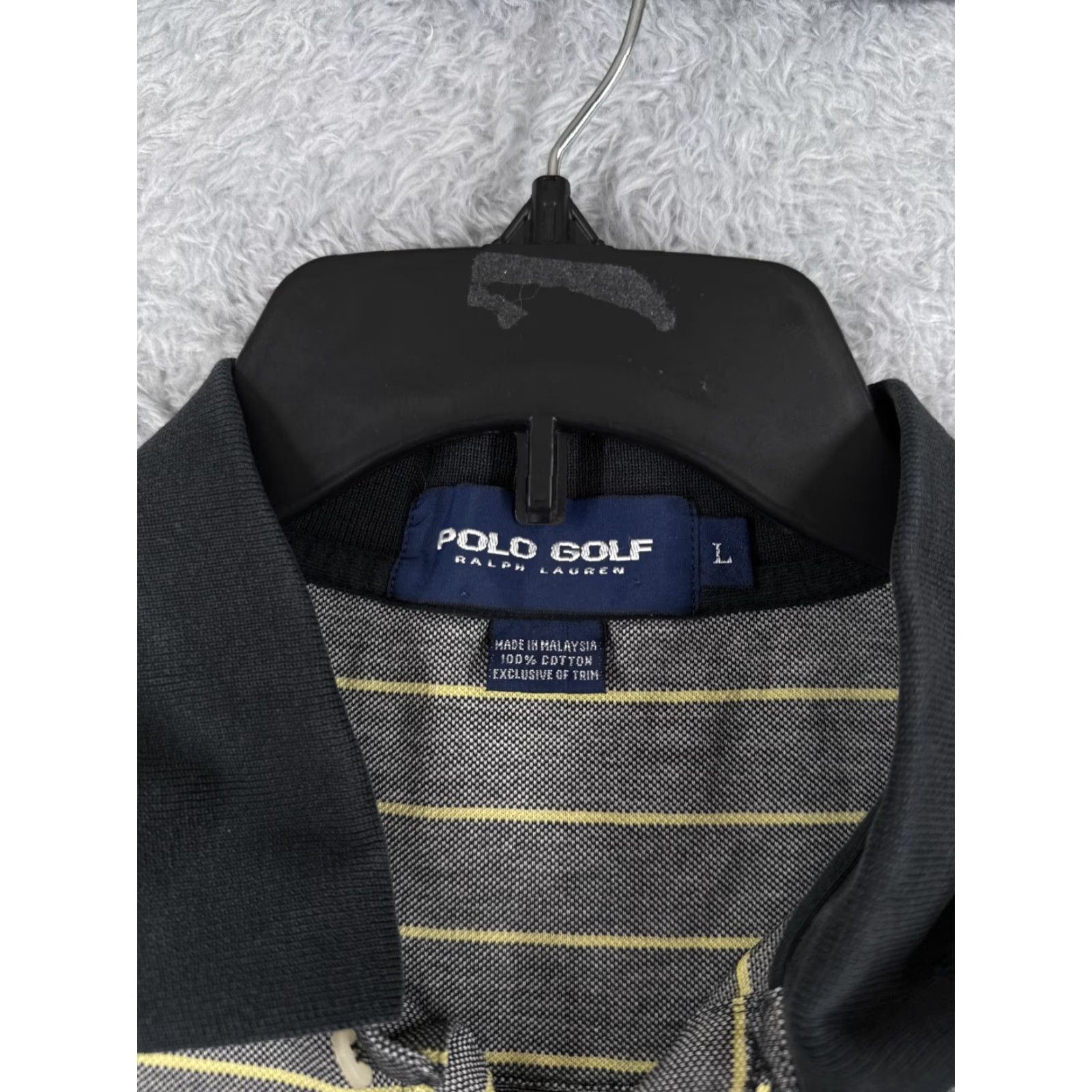 Ralph Lauren Ralph Lauren Polo Shirt Mens Large Gray Yellow Stripe Golf Polo 100% Cotton Shirt Mens Large Gray Yellow Stripe Golf Golfer 100% Cotton Size US L / EU 52-54 / 3 - 6 Thumbnail
