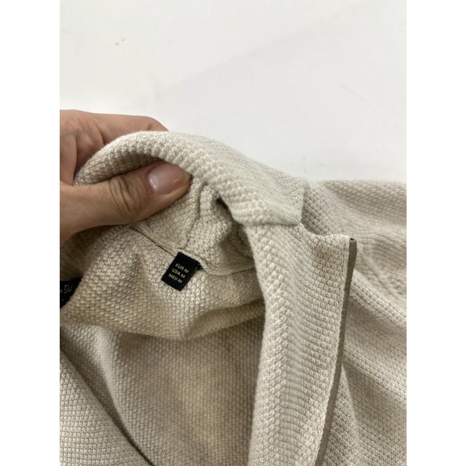 Massimo Dutti Massimo Dutti Blazer Women’s M Medium Beige Sweater Jacket Cotton Size M / US 6-8 / IT 42-44 - 6 Thumbnail