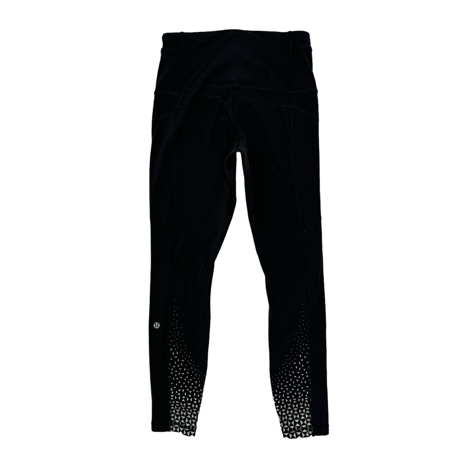 Lululemon LULULEMON Black Reflective Triangle Running Leggings Size 4 Size 27" / US 4 / IT 40 - 1 Thumbnail
